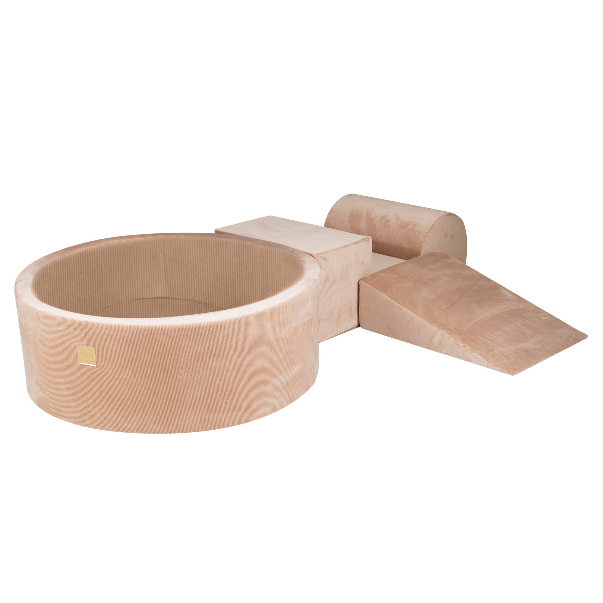 Loc de joacă din spumă de catifea și catifea, 4 elemente, nisip