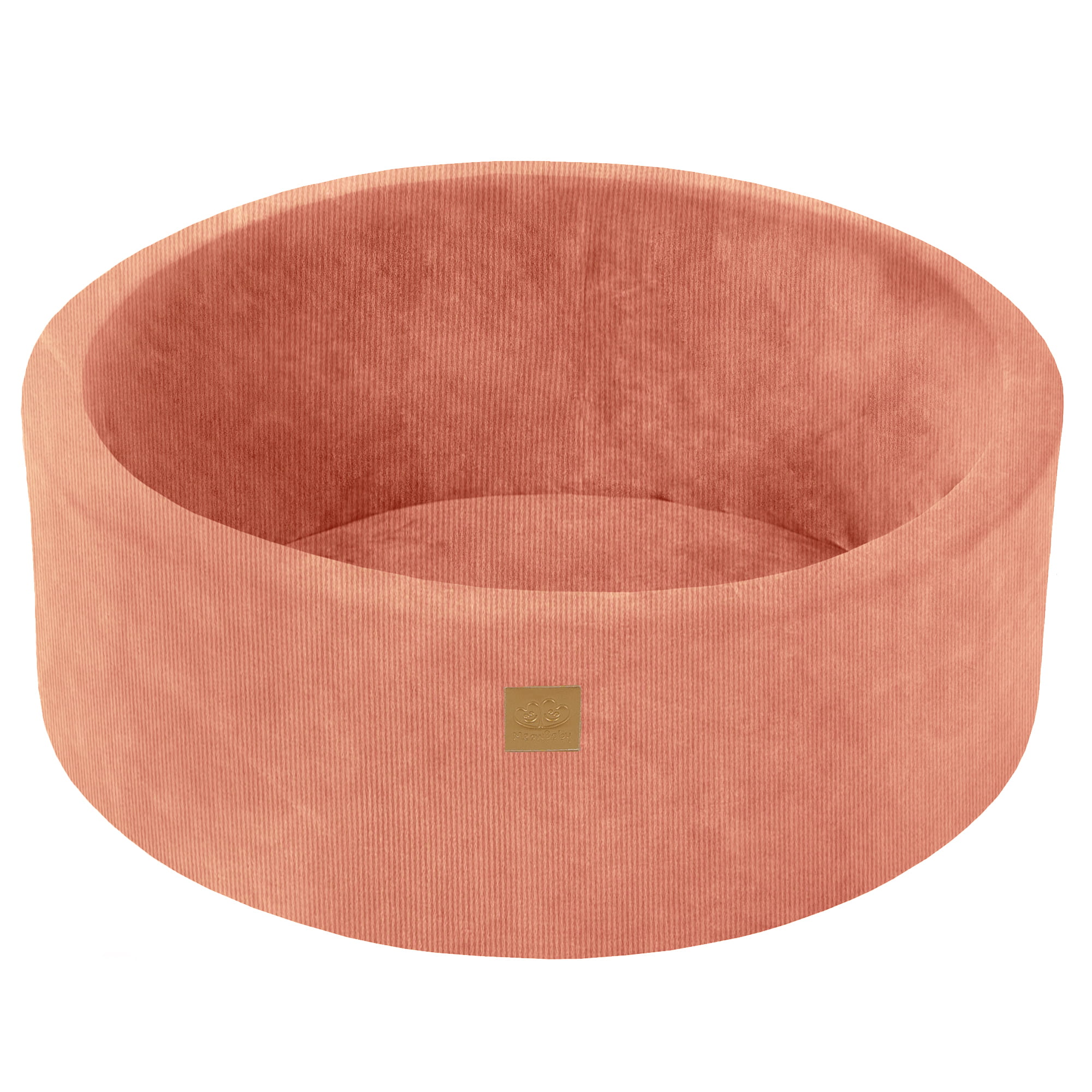 Catifea din catifea reiată cu bile, culoare caisă