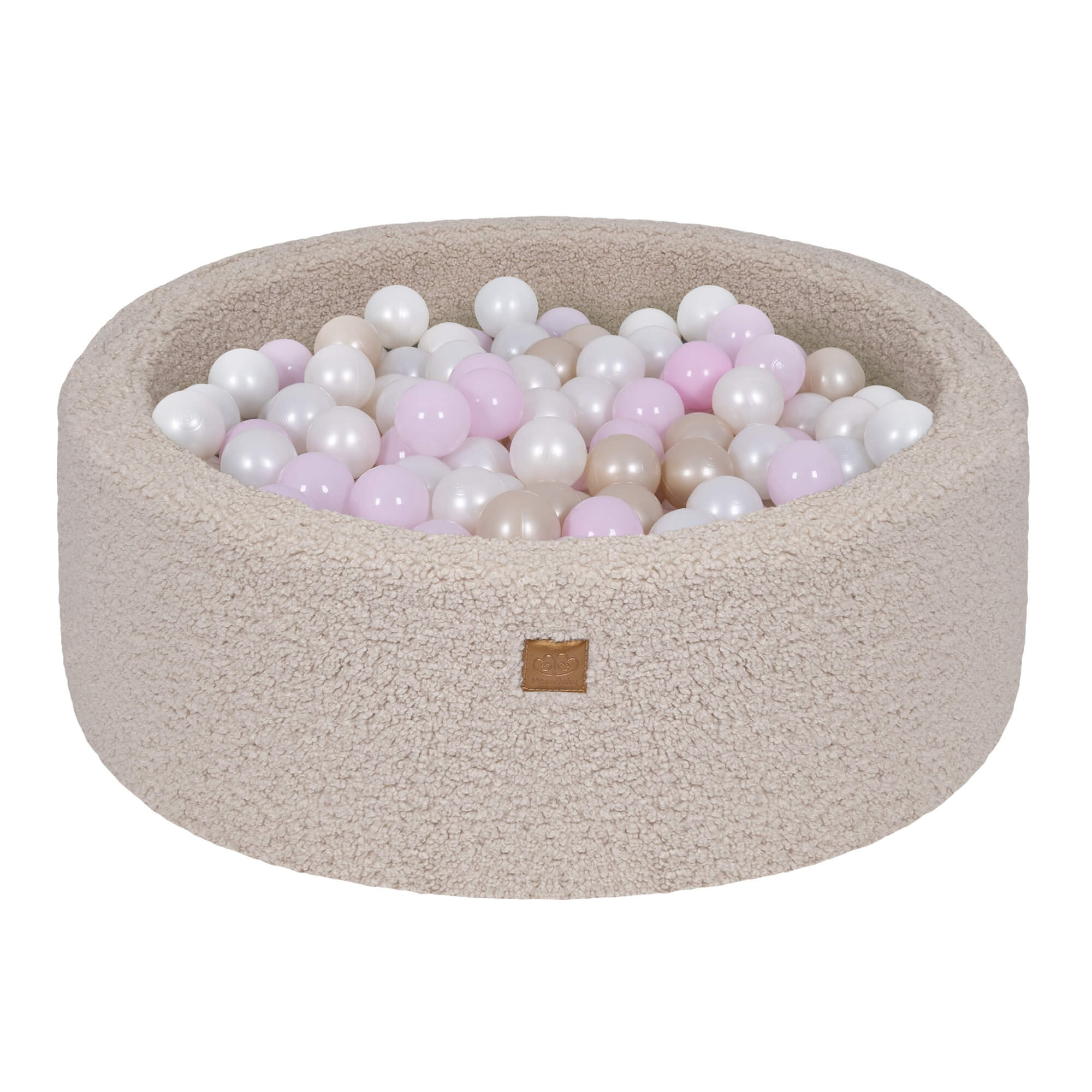 Meowbaby Bearly Baby Ball Pit Light Gray 200 balls: White Pearl, Light Pink Pearl, Light Gold Pearl