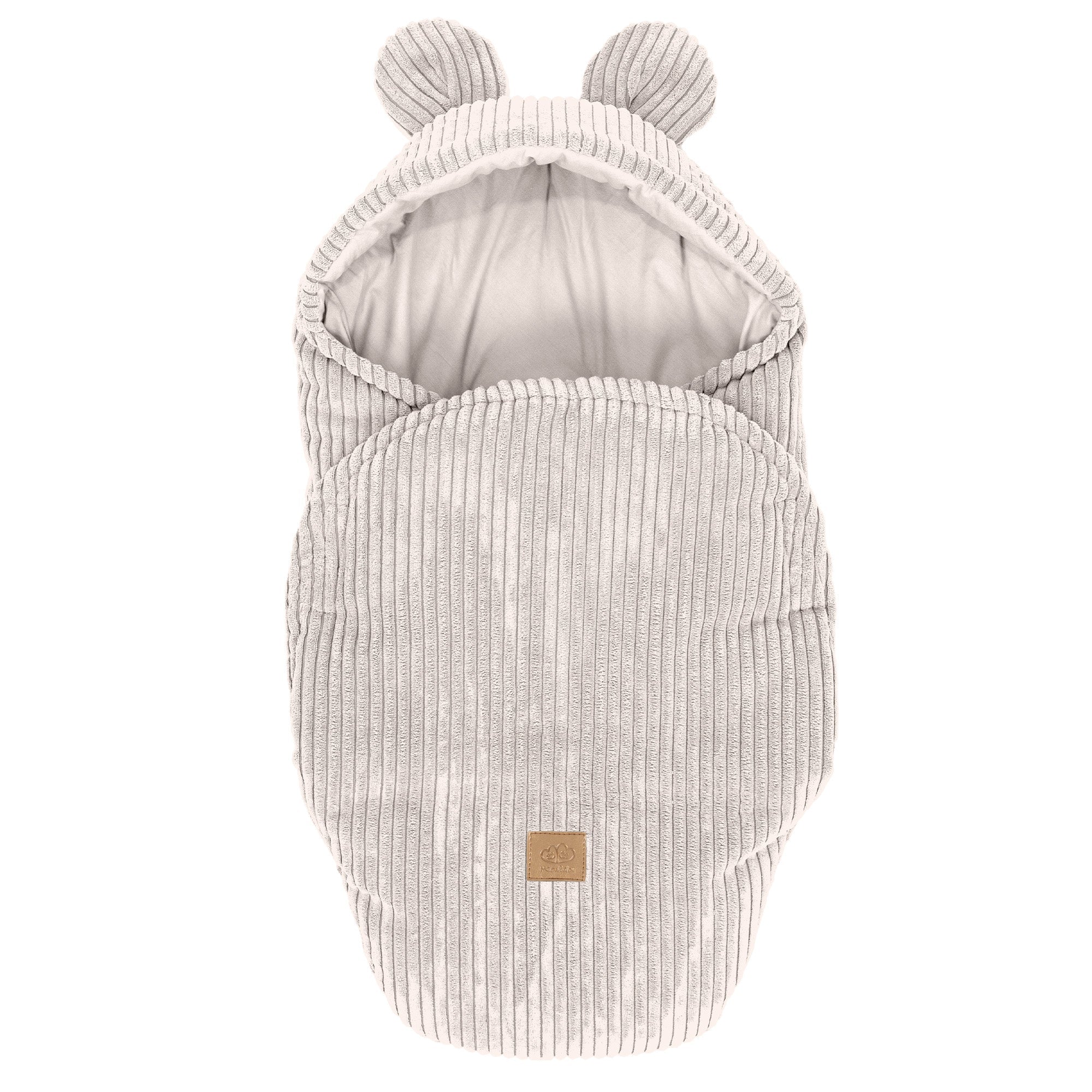 Baby Swaddle Aesthetic cu Urechi de Urs – Înfășătoare Moale din Bumbac și Cordon Reglabil | MeowBaby®