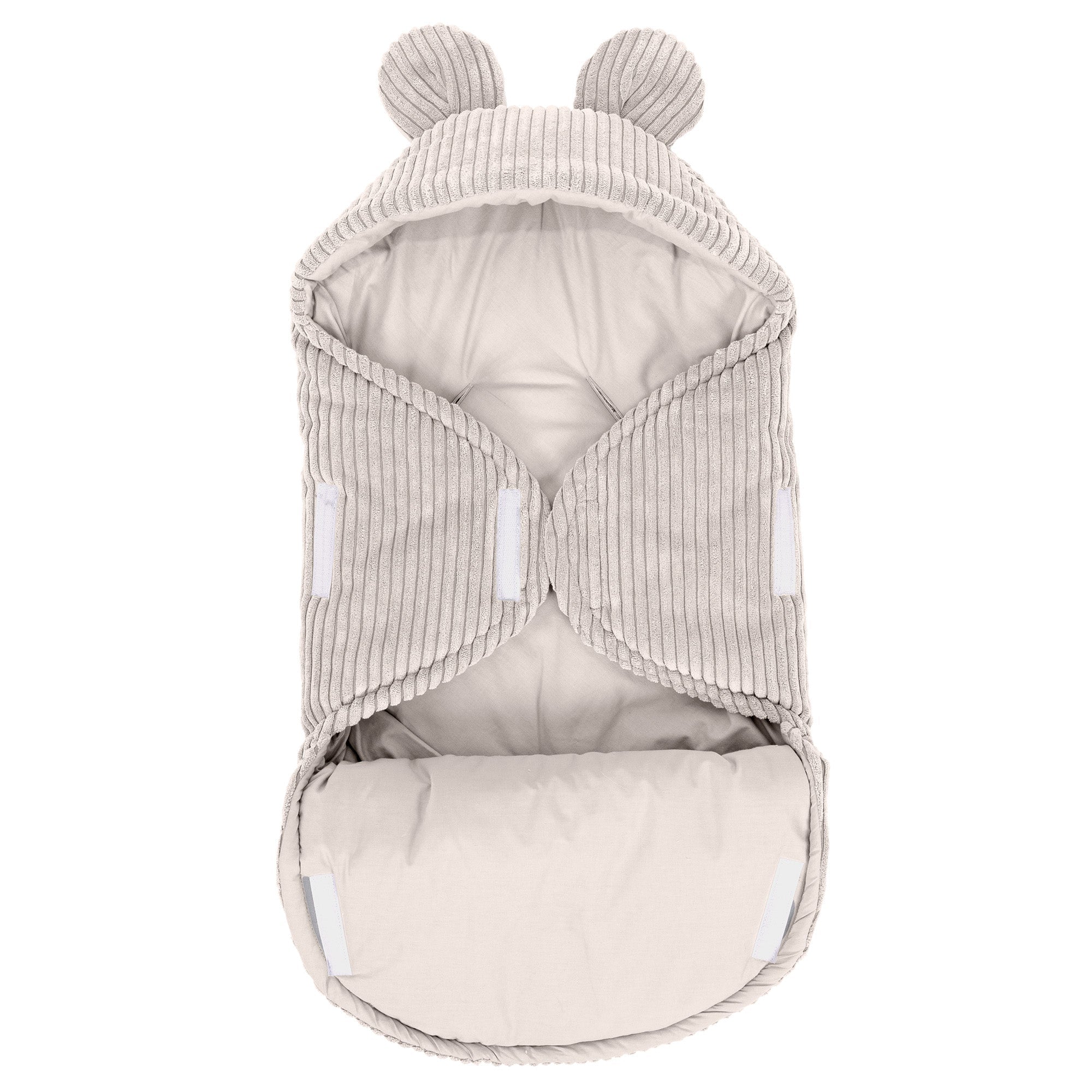 Baby Swaddle Aesthetic cu Urechi de Urs – Înfășătoare Moale din Bumbac și Cordon Reglabil | MeowBaby®