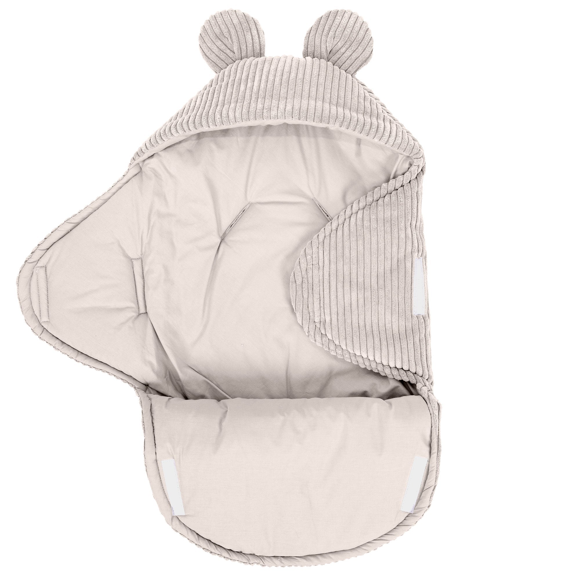 Baby Swaddle Aesthetic cu Urechi de Urs – Înfășătoare Moale din Bumbac și Cordon Reglabil | MeowBaby®