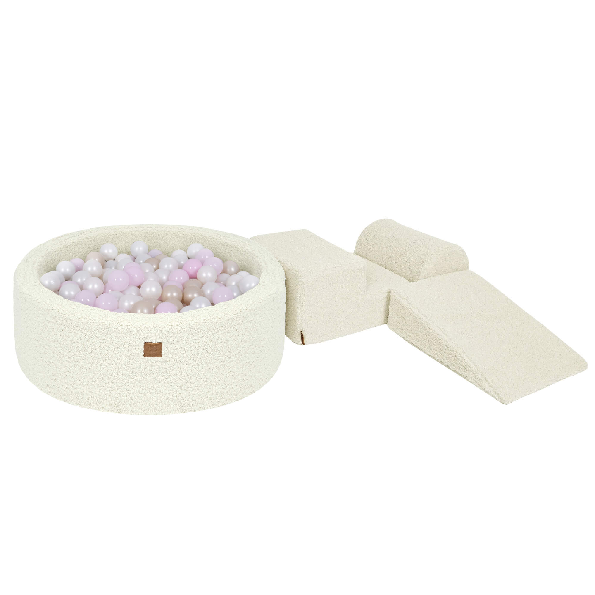 Meowbaby Bearly Foam Playground Cream 4 Elements 200 balls: White Pearl, Light Pink Pearl, Light Gold Pearl