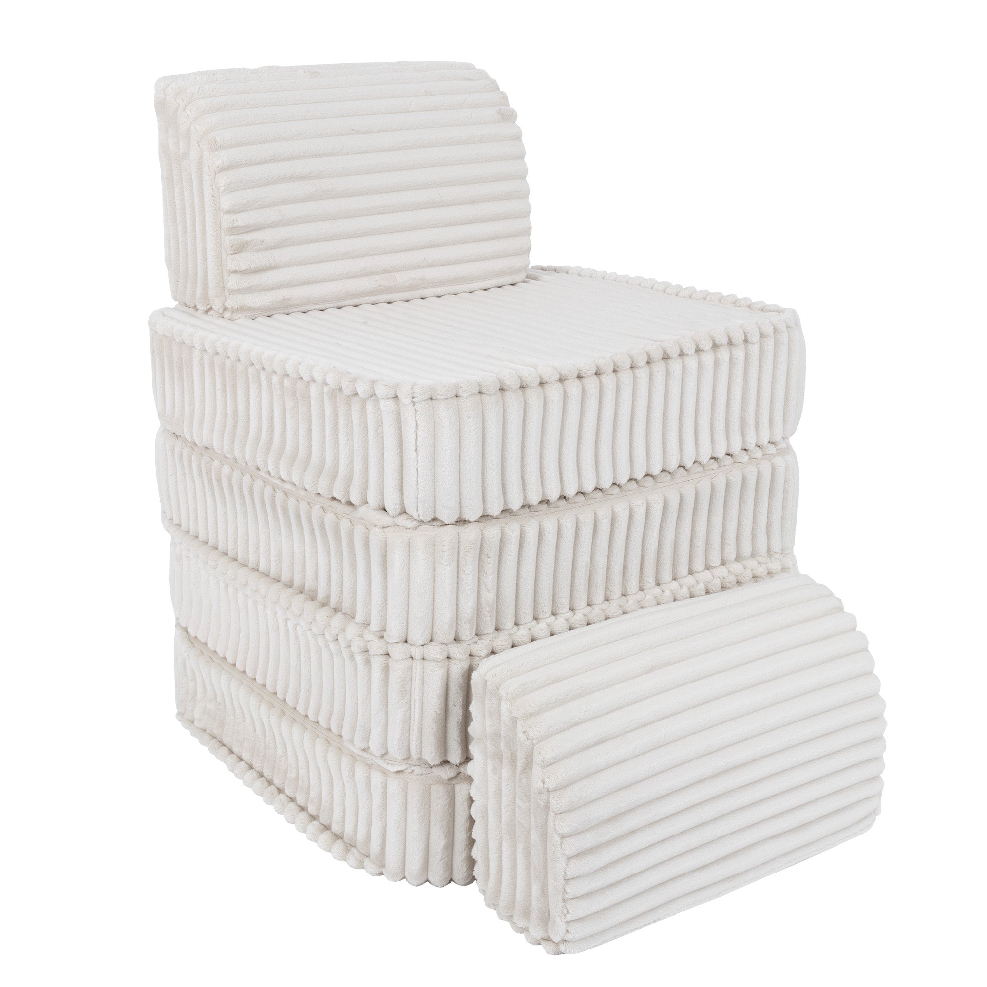 Meowbaby Churros Pocket Sofa Basic Cotton Candy White