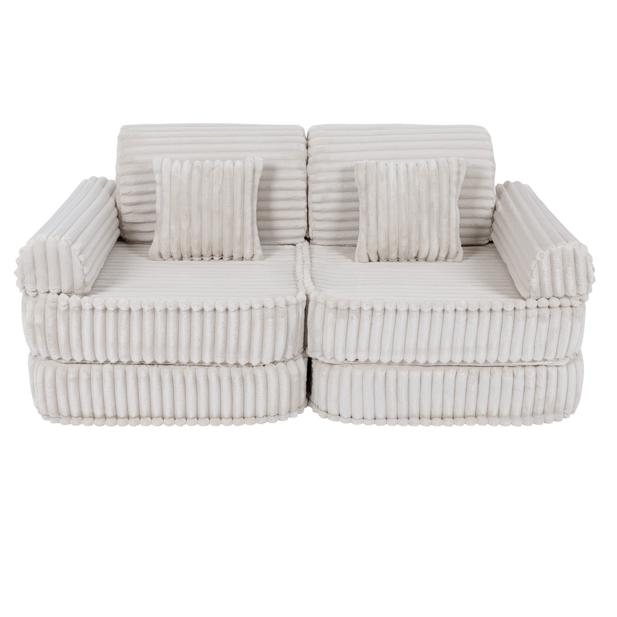 Meowbaby Churros Pocket Sofa Plus Cotton Candy White