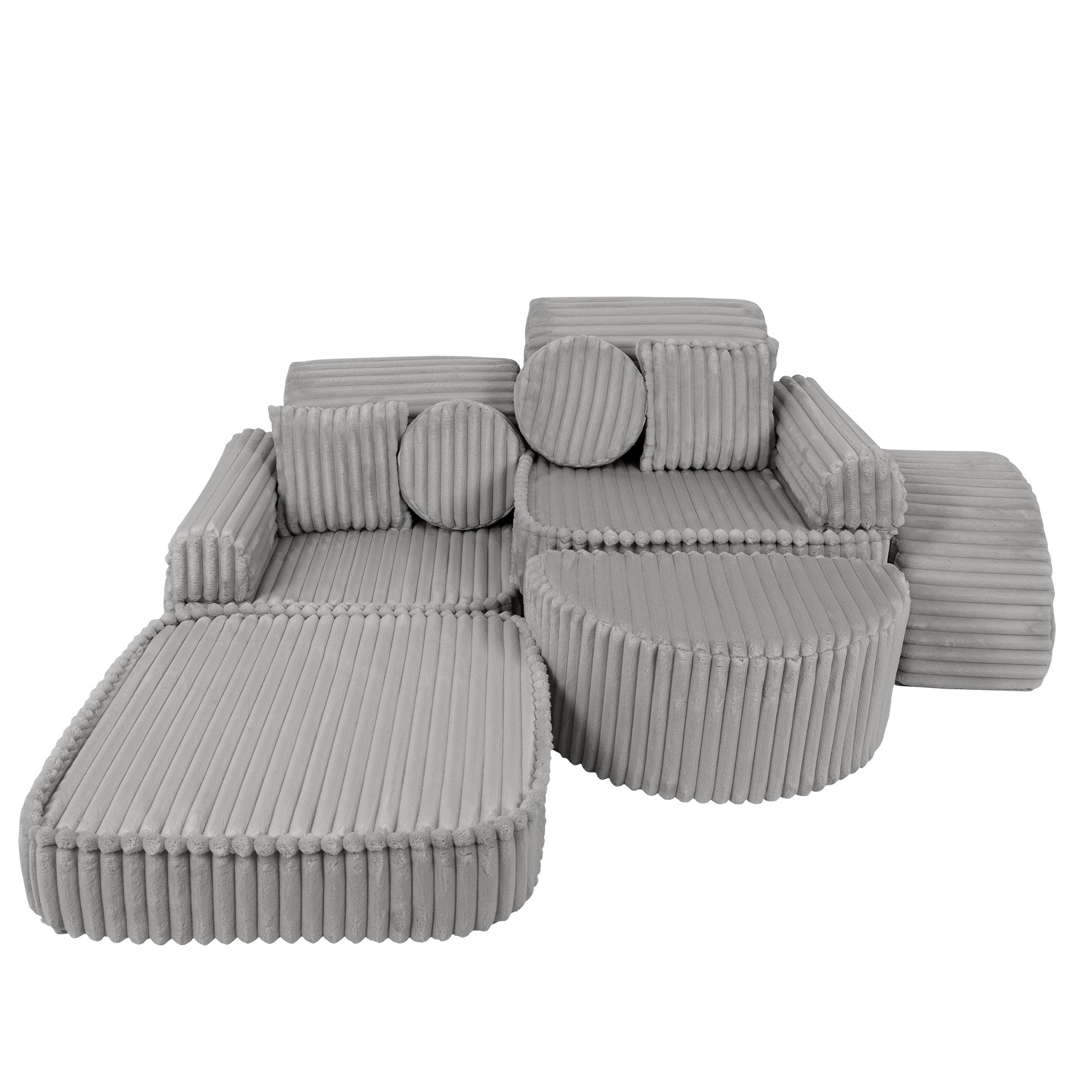 Meowbaby Churros Pocket Sofa Max Moon Dust Grey