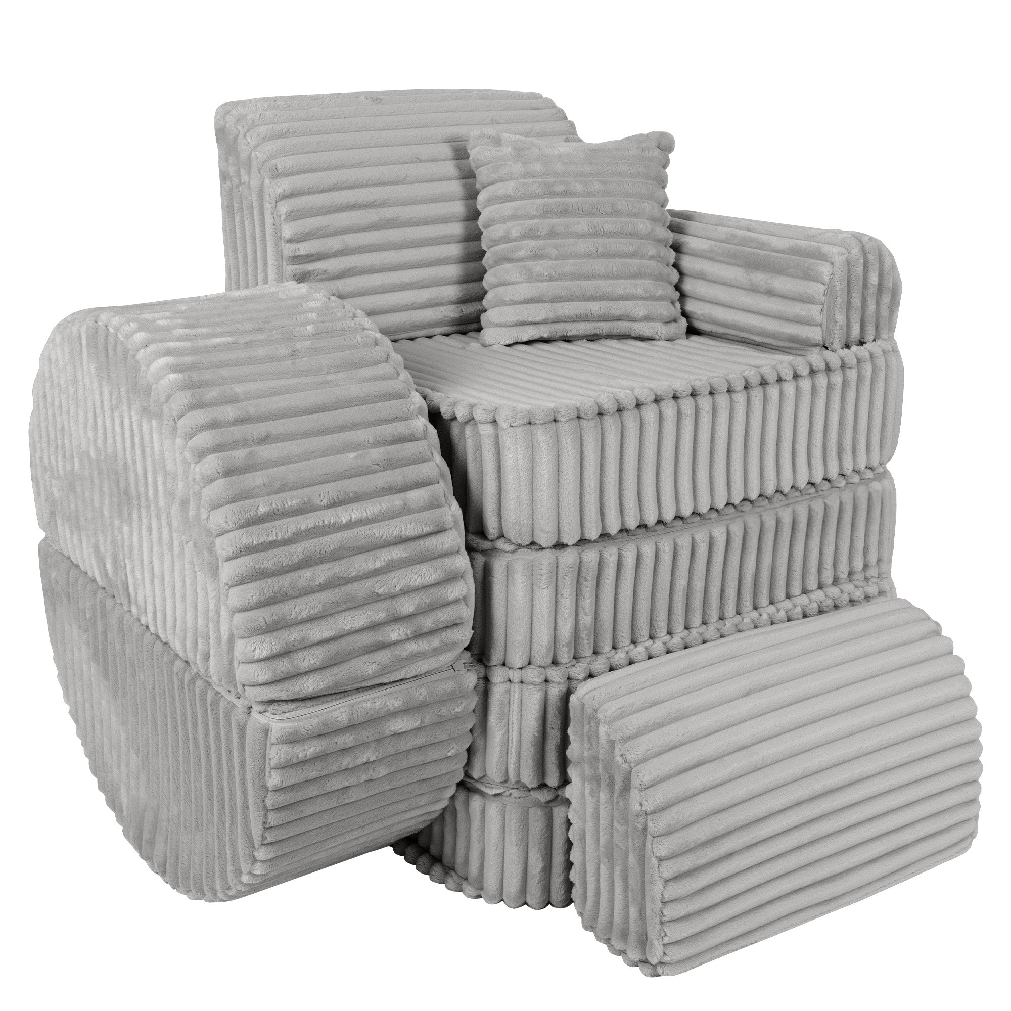 Meowbaby Churros Pocket Sofa Max Moon Dust Grey