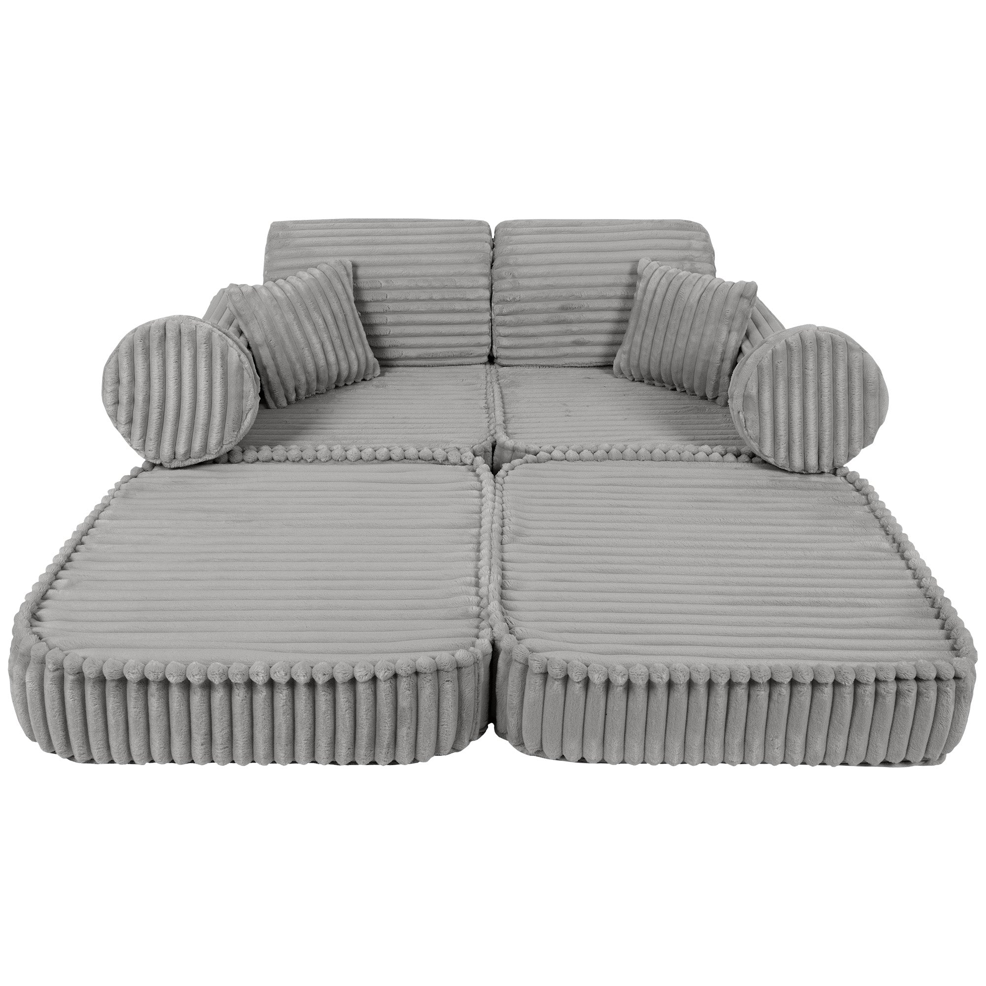 Meowbaby Churros Pocket Sofa Plus Moon Dust Grey