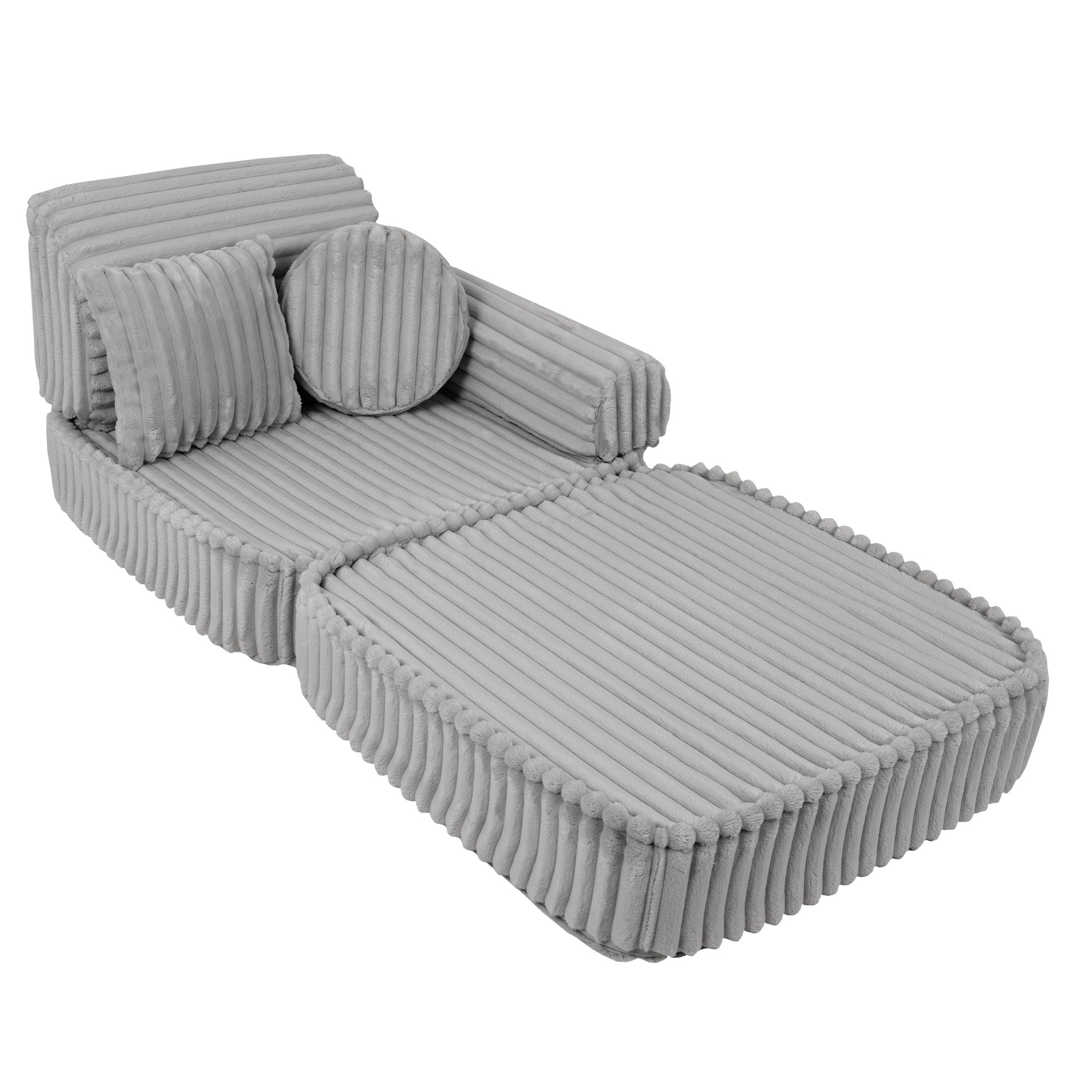 Meowbaby Churros Pocket Sofa Plus Moon Dust Grey