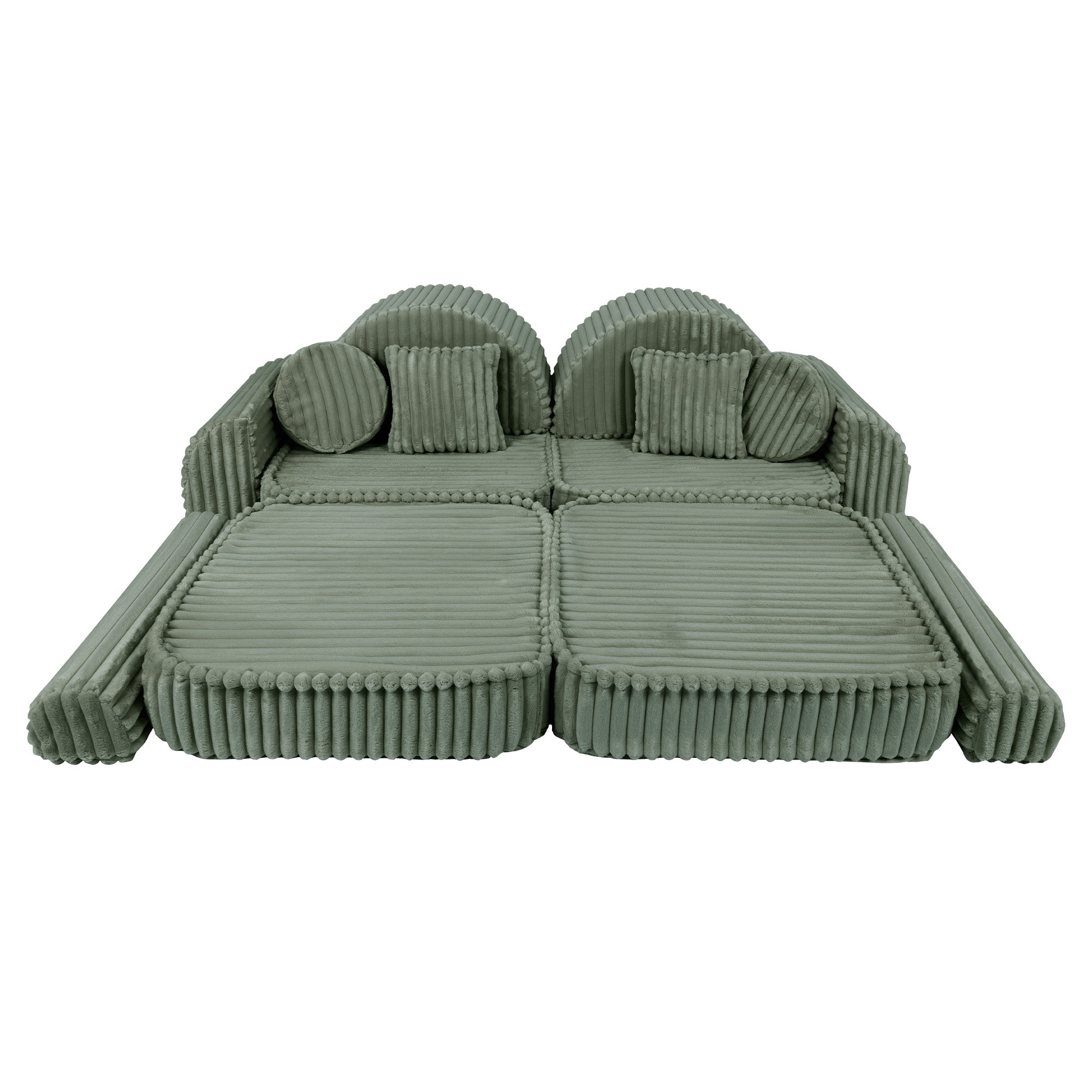 Meowbaby Churros Pocket Sofa Max Olive Sage Green
