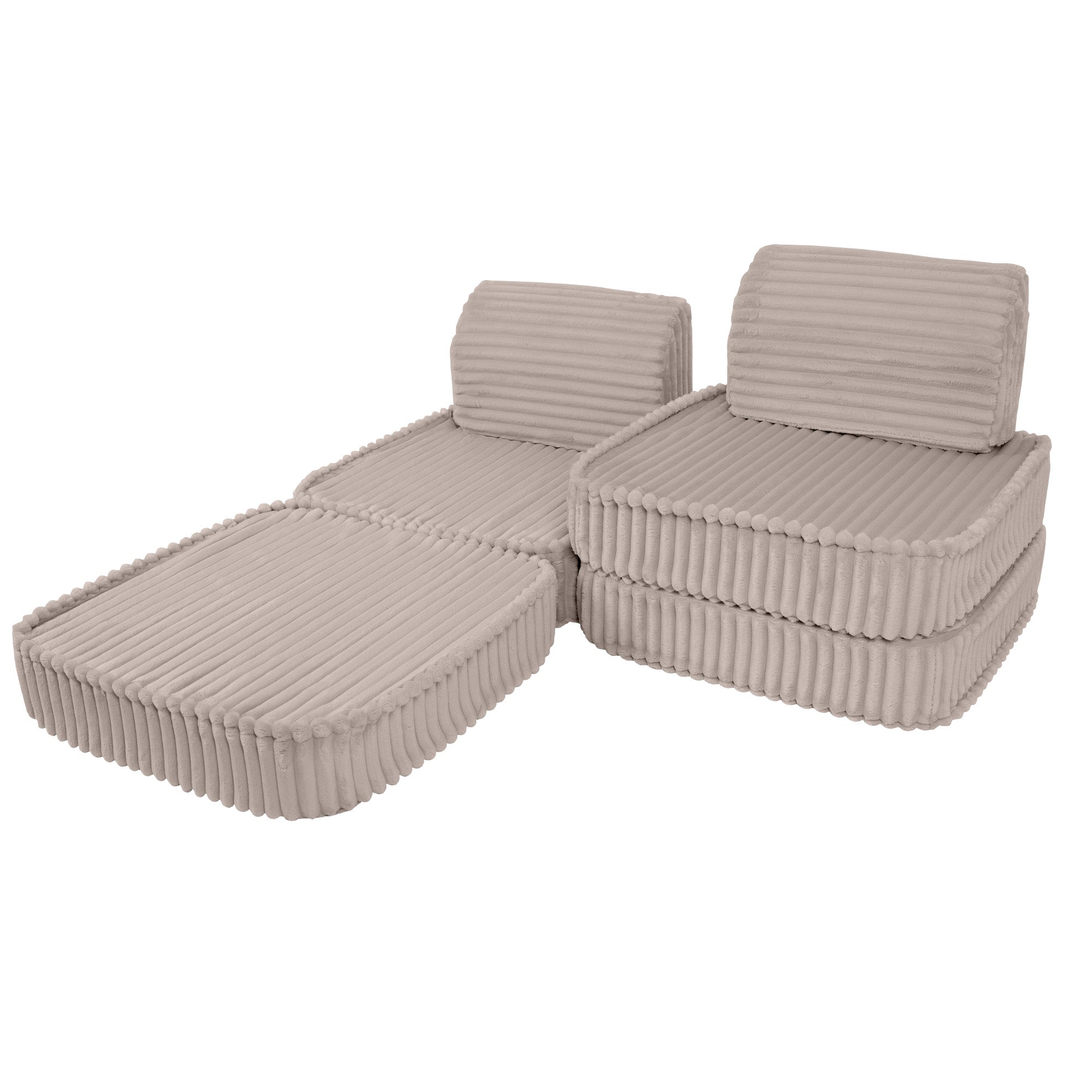 Meowbaby Churros Pocket Sofa Basic Pebble Beige