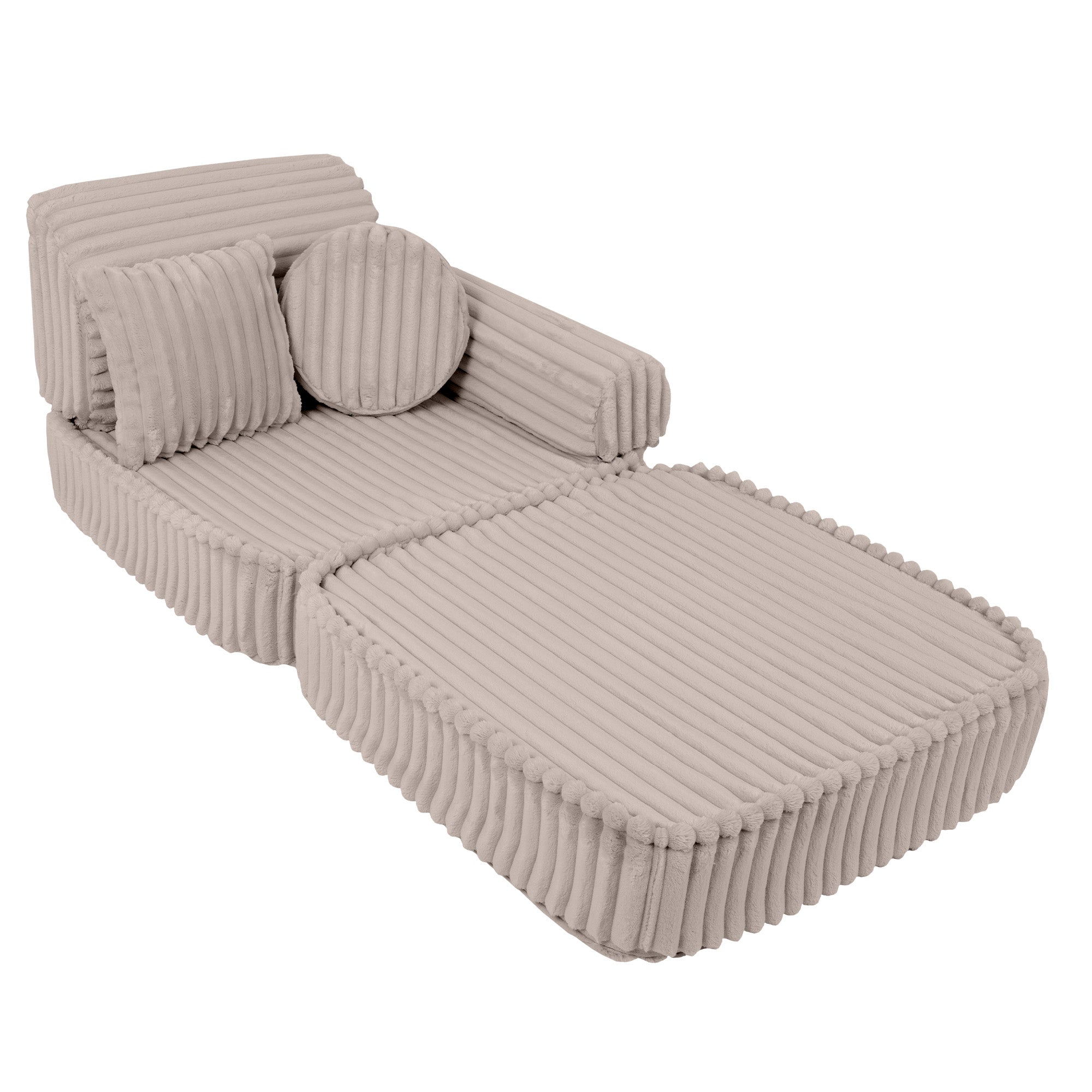Meowbaby Churros Pocket Sofa Plus Pebble Beige