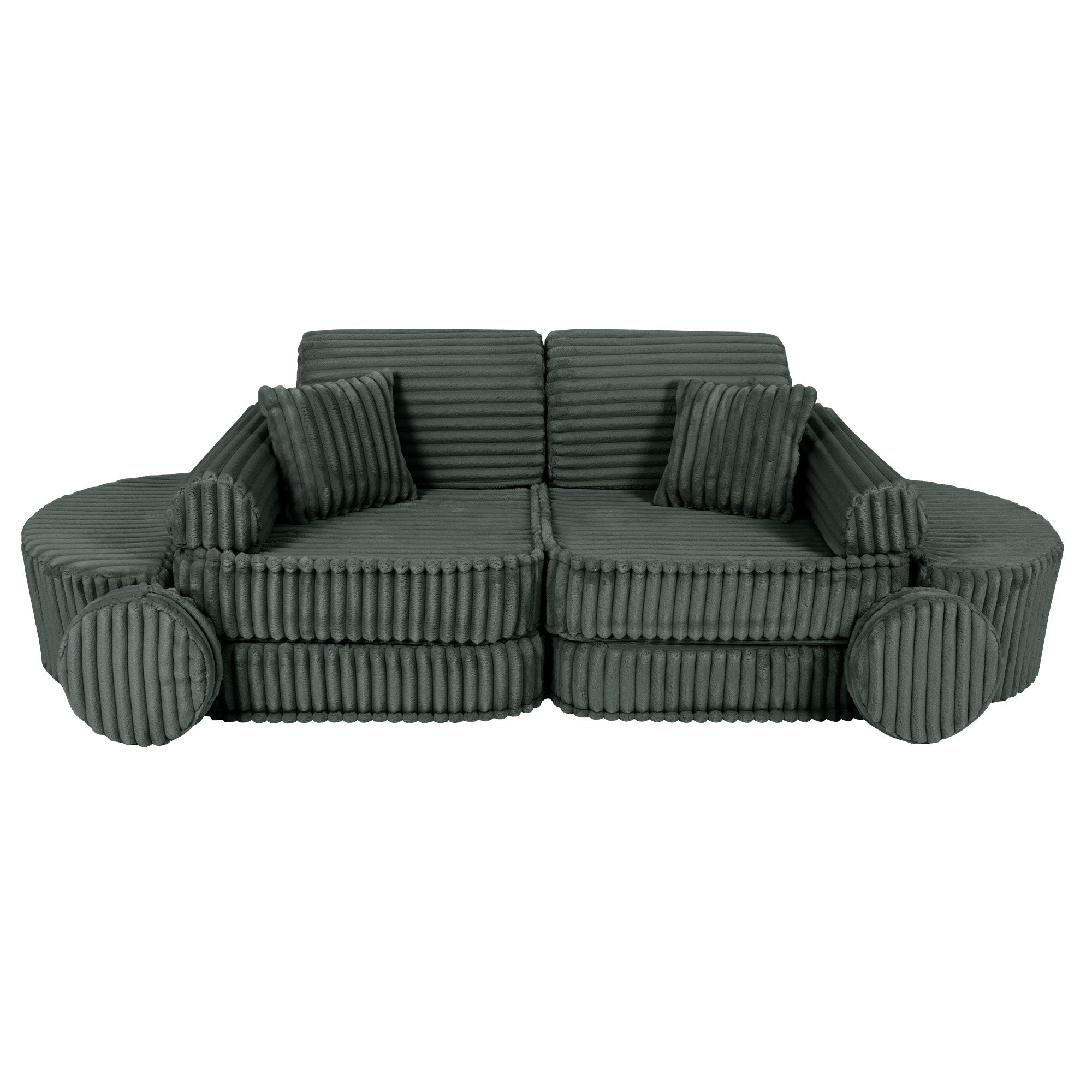 Meowbaby Churros Pocket Sofa Max Pine Forest Green