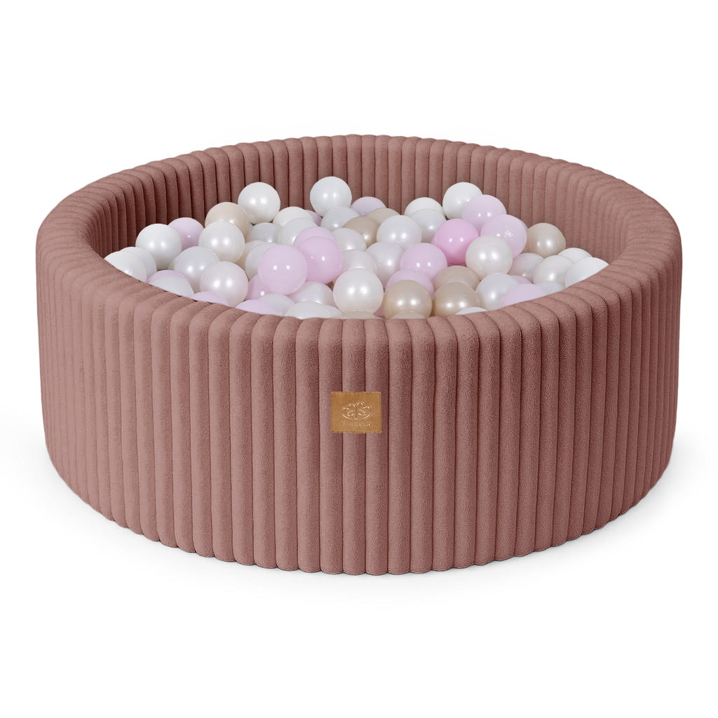 Piscină cu Bile pentru Copii – Alege Culoarea Bilelor | Roz rubin-ciocolatiu | Churros