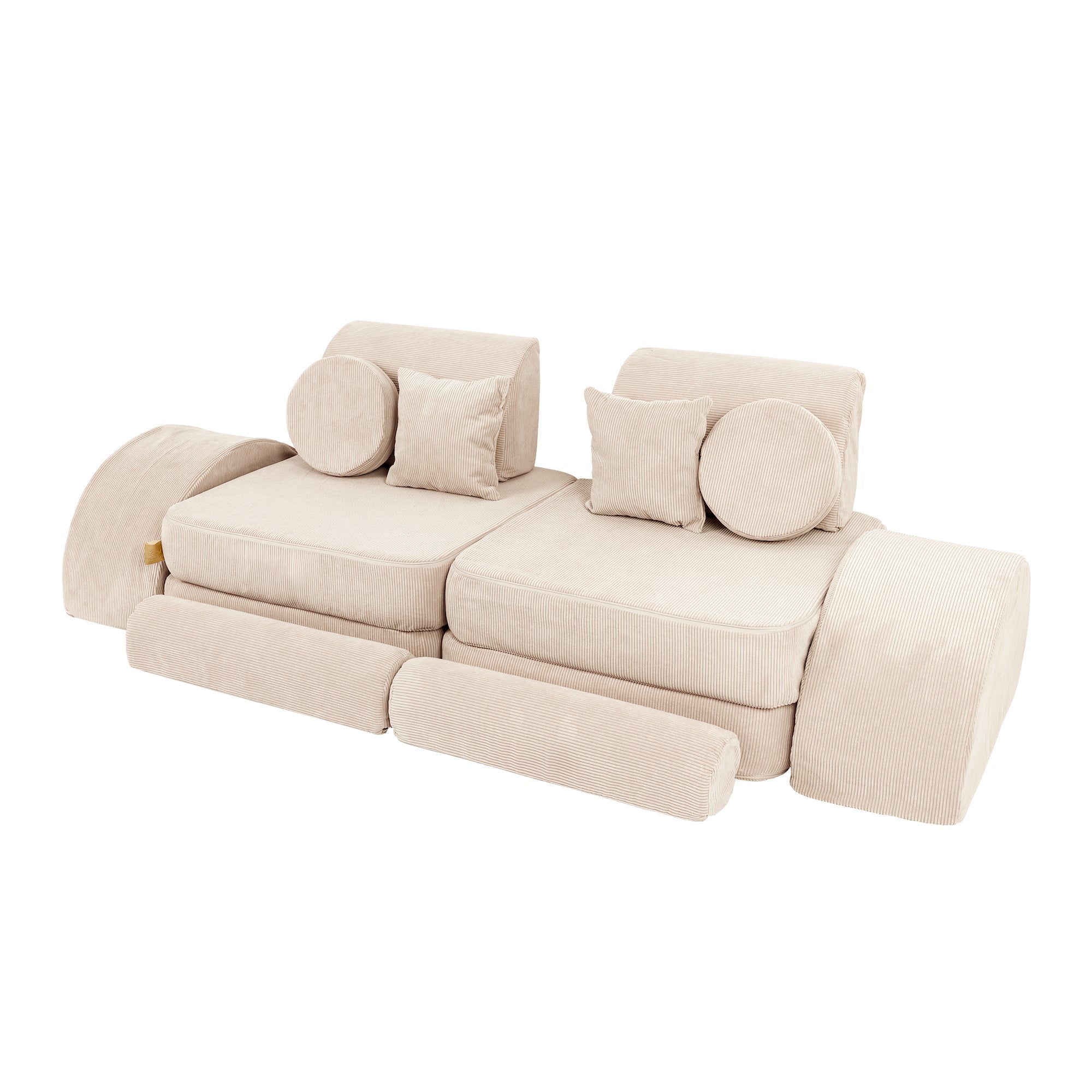 MeowBaby Slimcord Play Sofa Max – Canapea extensibilă modulară pentru copii | 12 piese