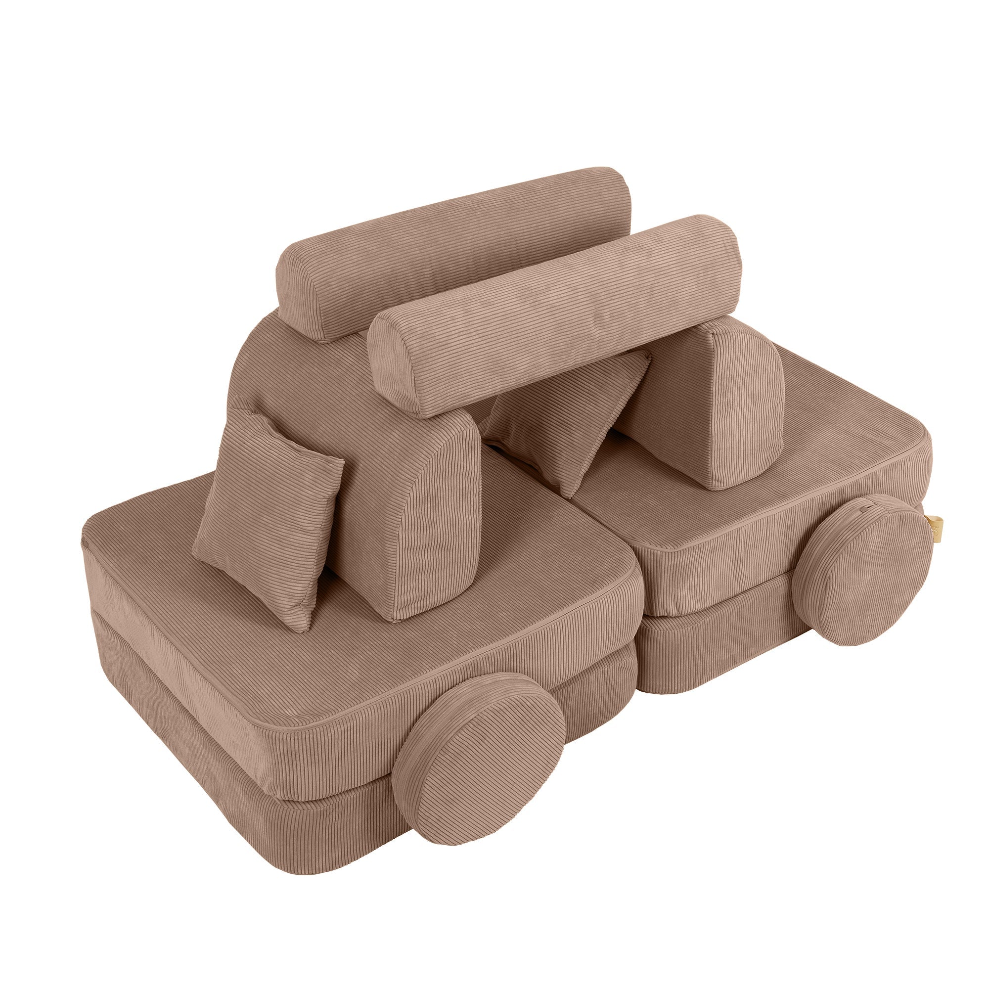 Canapea extensibilă modulară MeowBaby Slimcord Play Sofa Plus – 10 piese