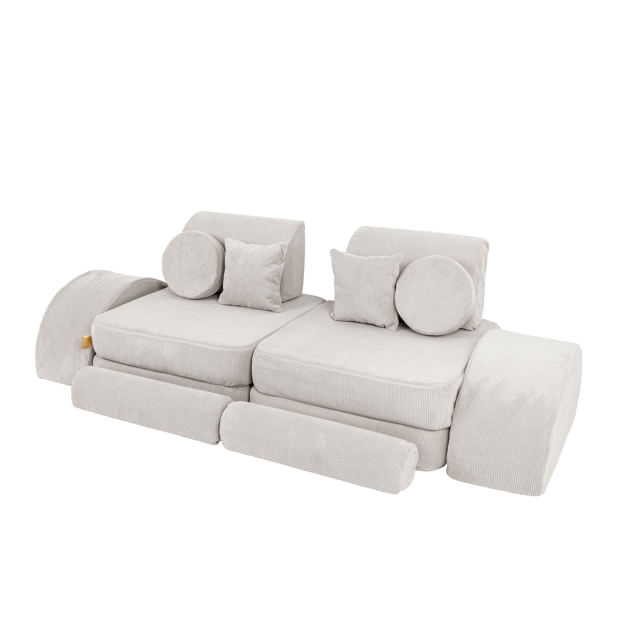 MeowBaby Slimcord Play Sofa Max – Canapea extensibilă modulară pentru copii | 12 piese