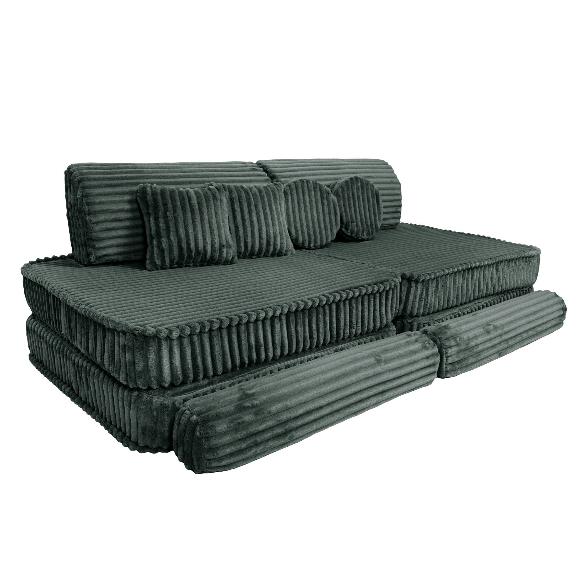 Meowbaby Kids Play Sofa - Modular Play Couch | 10 Pieces | Churros