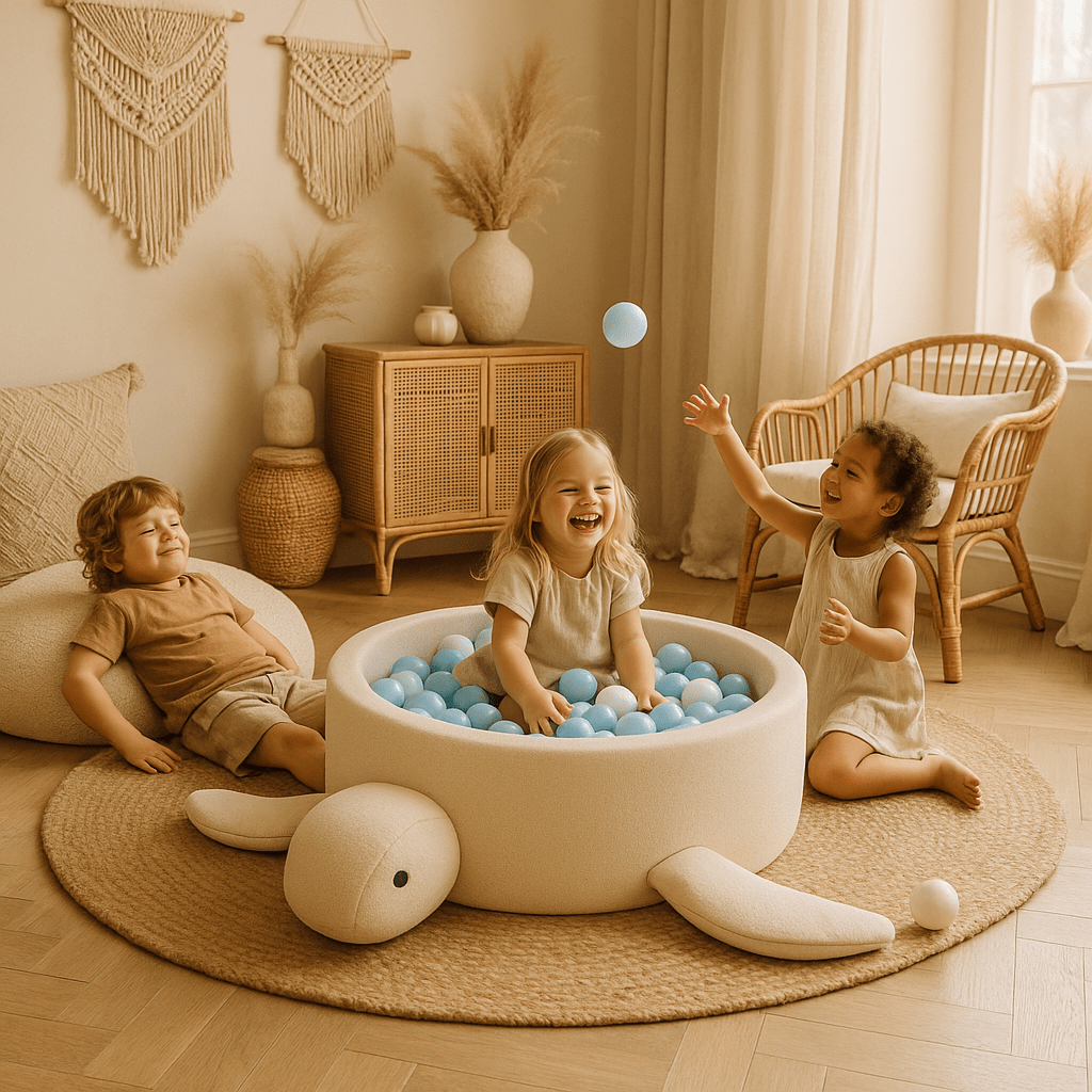 Meowbaby Foam Baby Turtle Ball Pit | Boucle