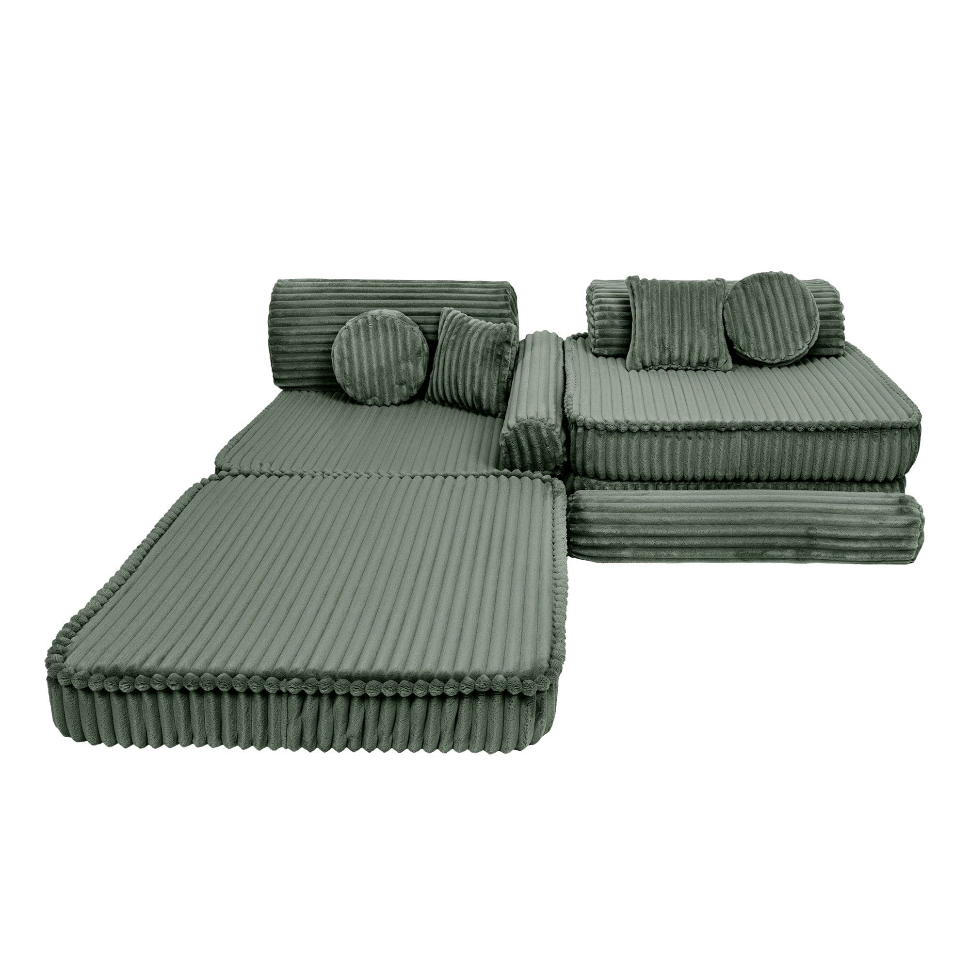 Meowbaby Kids Play Sofa - Modular Play Couch | 10 Pieces | Churros