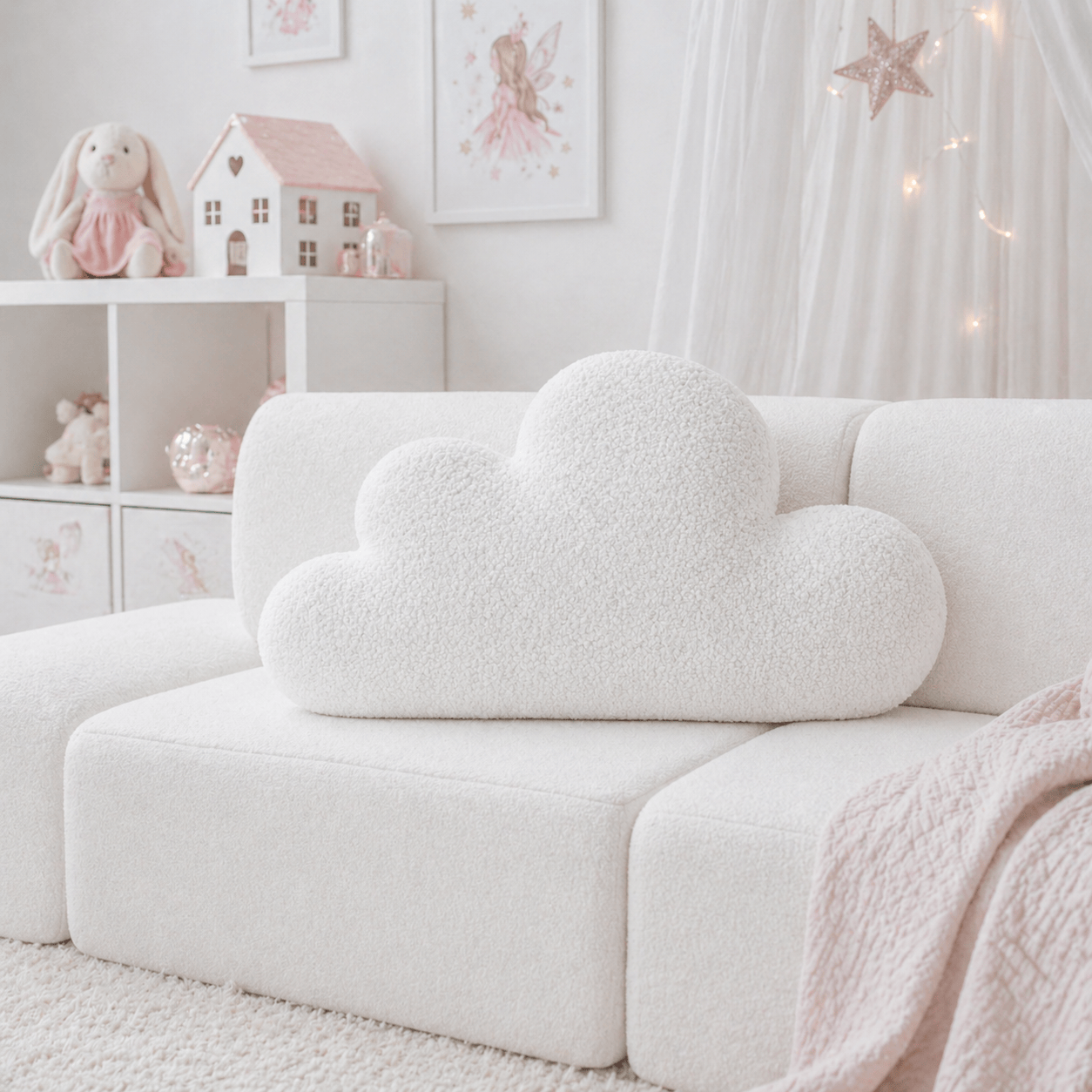 Meowbaby Decorative Pillow for Children Cloud – Soft and Stylish | Boucle