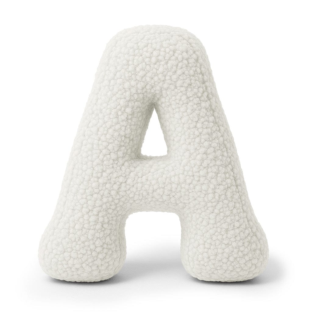 Meowbaby Alphabet Letter Pillow Off White | Bearly