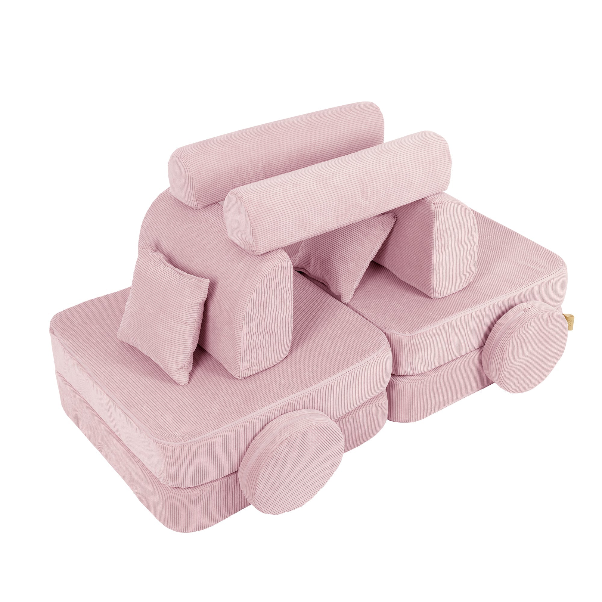 Canapea extensibilă modulară MeowBaby Slimcord Play Sofa Plus – 10 piese