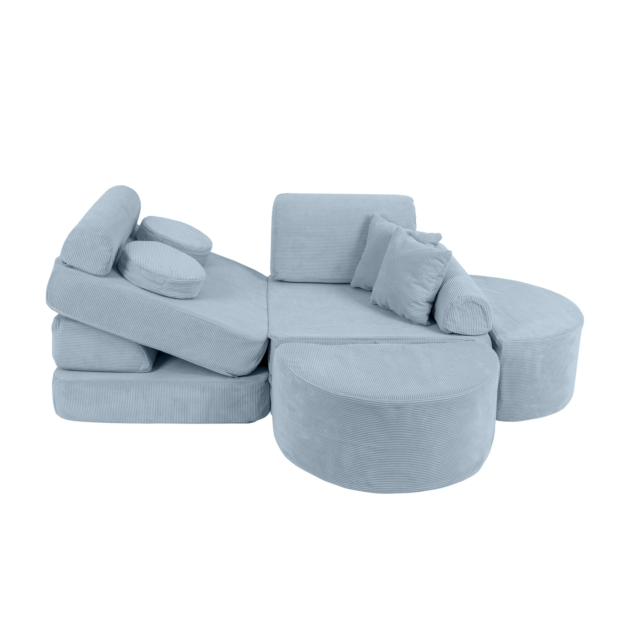 MeowBaby Slimcord Play Sofa Max – Canapea extensibilă modulară pentru copii | 12 piese