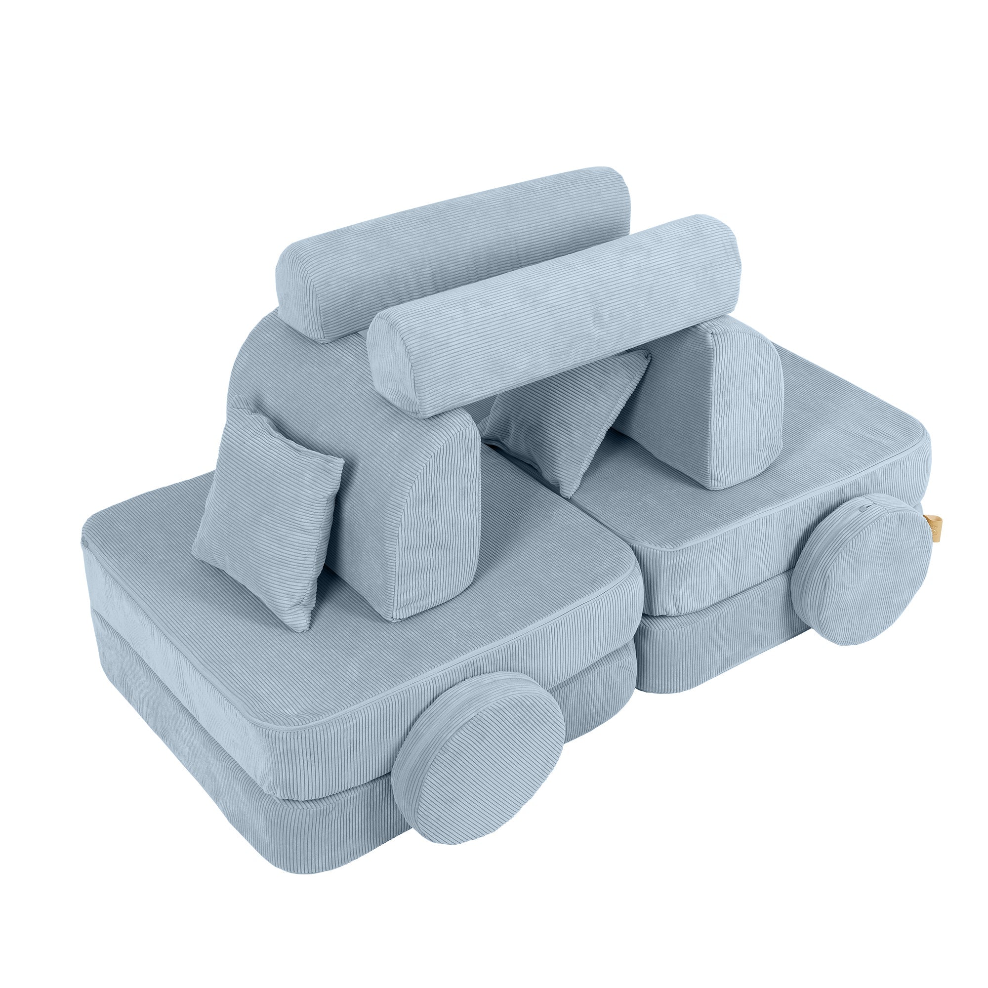 Canapea extensibilă modulară MeowBaby Slimcord Play Sofa Plus – 10 piese