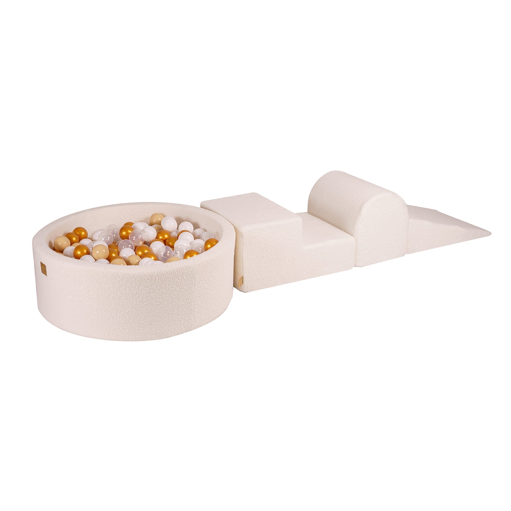 Loc de joacă din spumă Boucle cu 4 elemente, alb