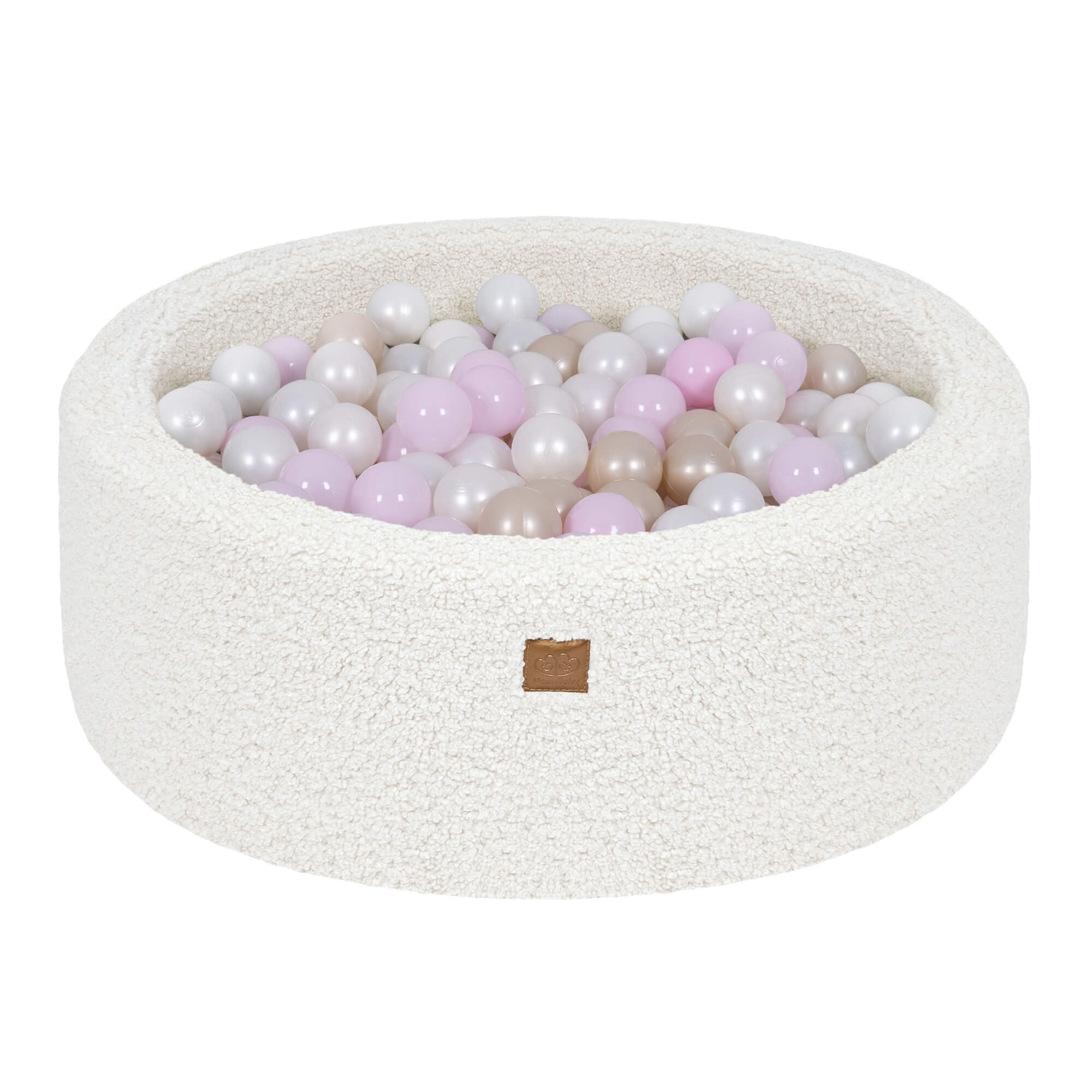 Meowbaby Bearly Baby Ball Pit Off White 200 balls: White Pearl, Light Pink Pearl, Light Gold Pearl