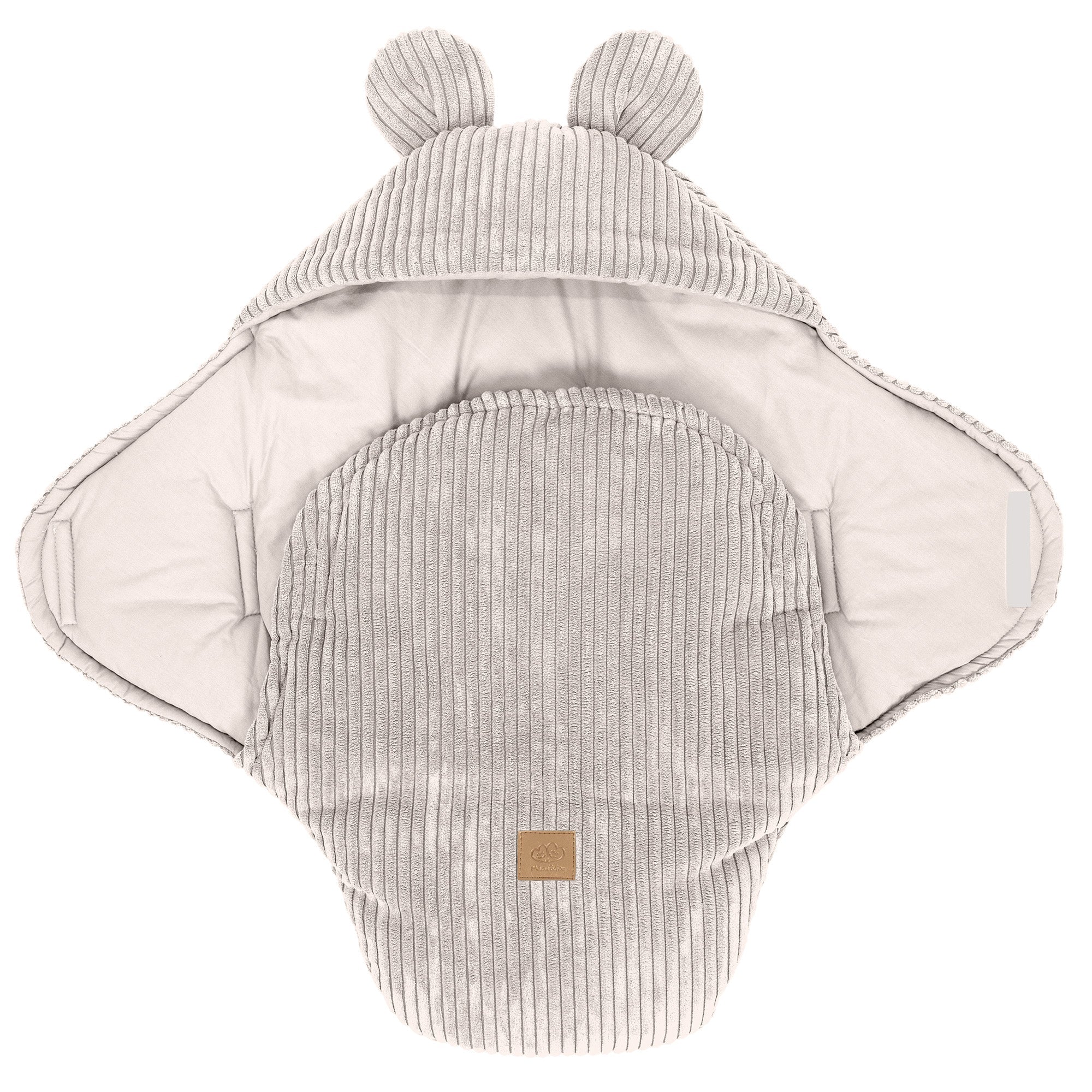 Baby Swaddle Aesthetic cu Urechi de Urs – Înfășătoare Moale din Bumbac și Cordon Reglabil | MeowBaby®