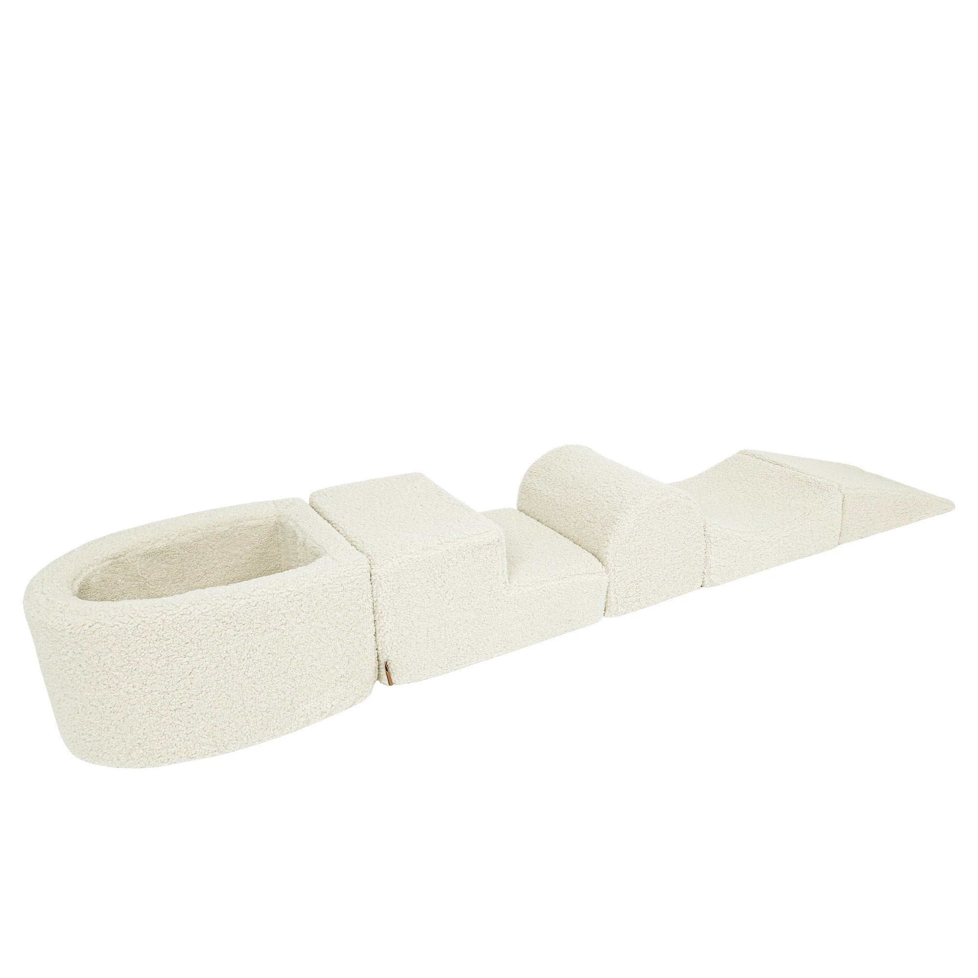 Blocuri de cățărat din spumă Bearly Kids, crem - Set de joacă moale pentru bebeluși | Mingi din care puteți alege