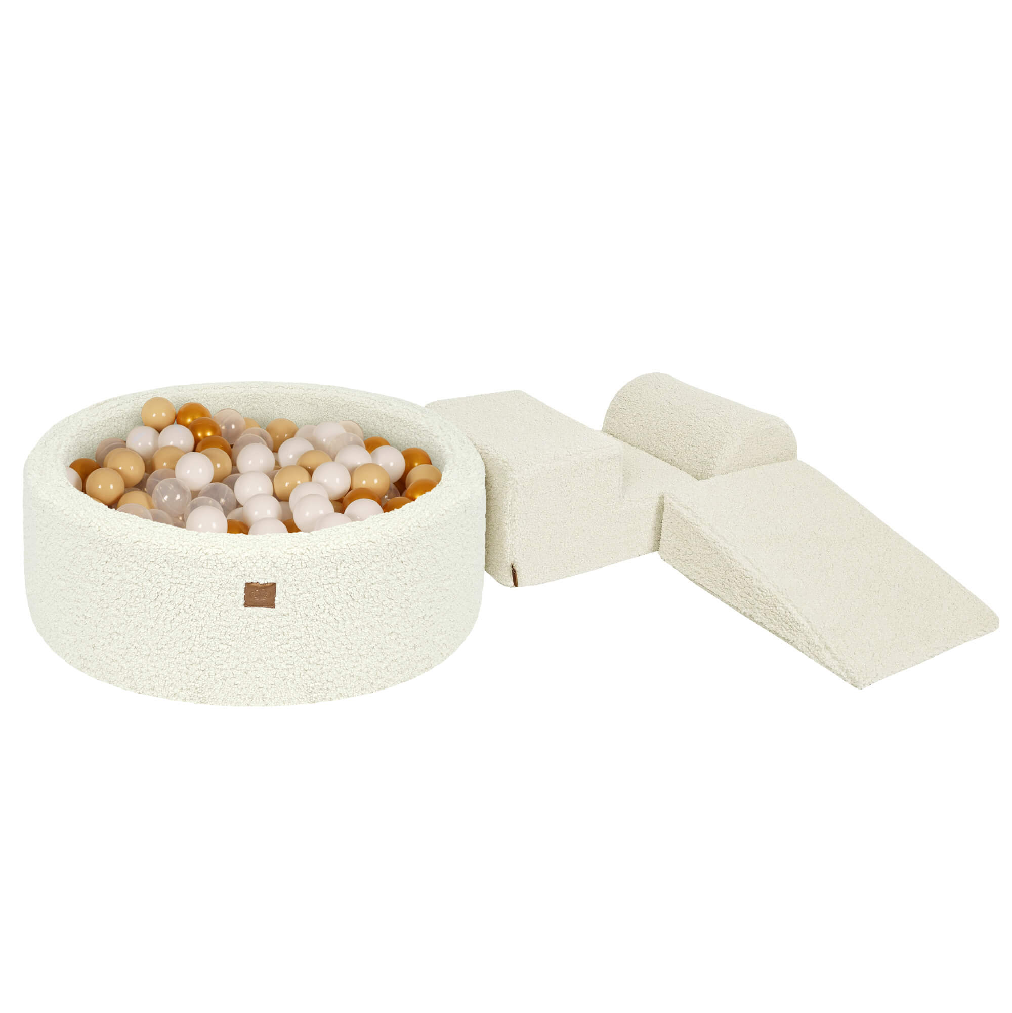 Meowbaby Bearly Foam Playground Cream 4 Elements 200 balls: White, Gold, Beige, Transparent