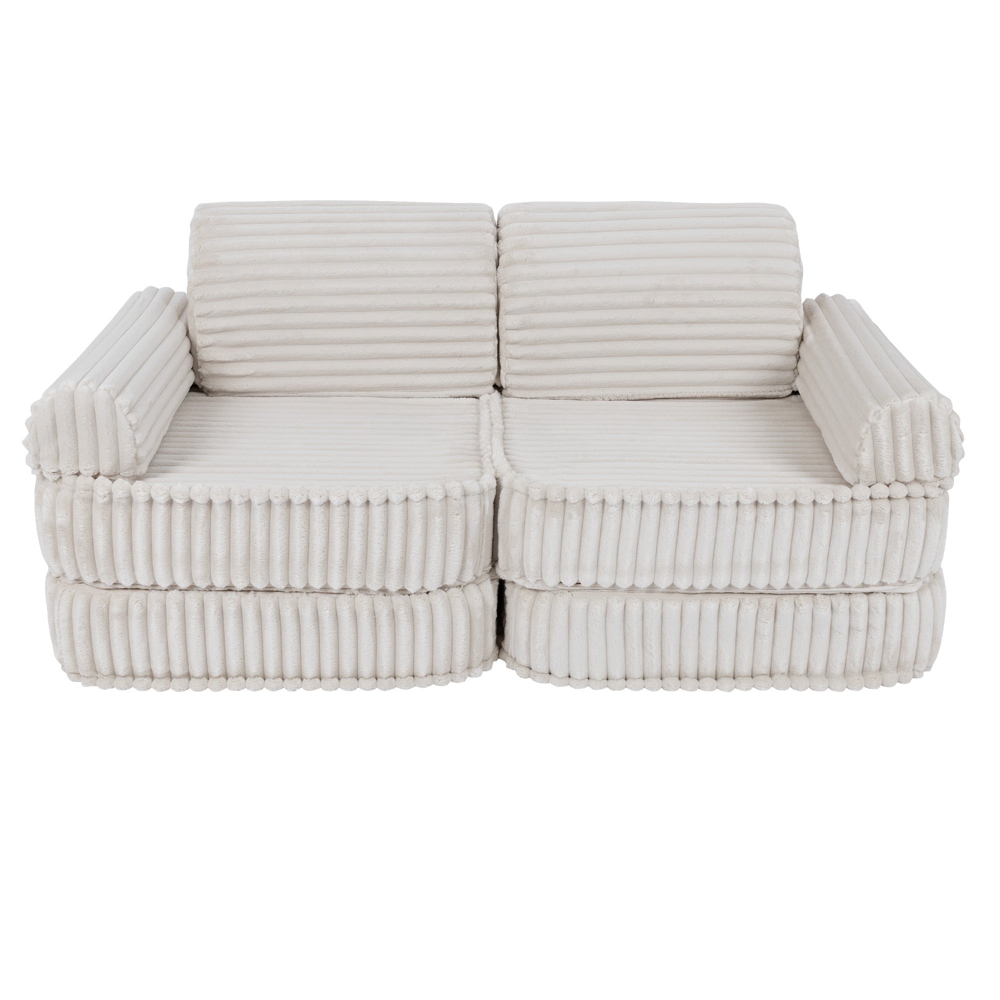 Meowbaby Churros Pocket Sofa Plus Cotton Candy White
