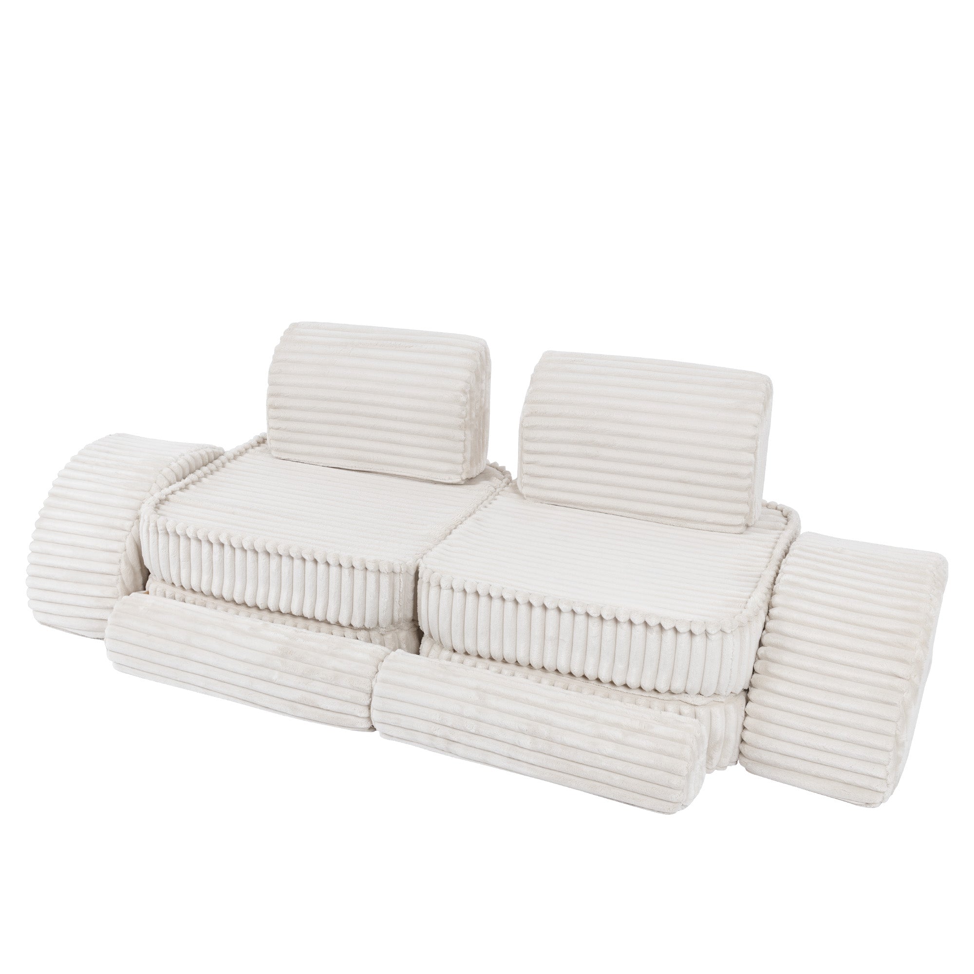 Meowbaby Churros Pocket Sofa Max Cotton Candy White