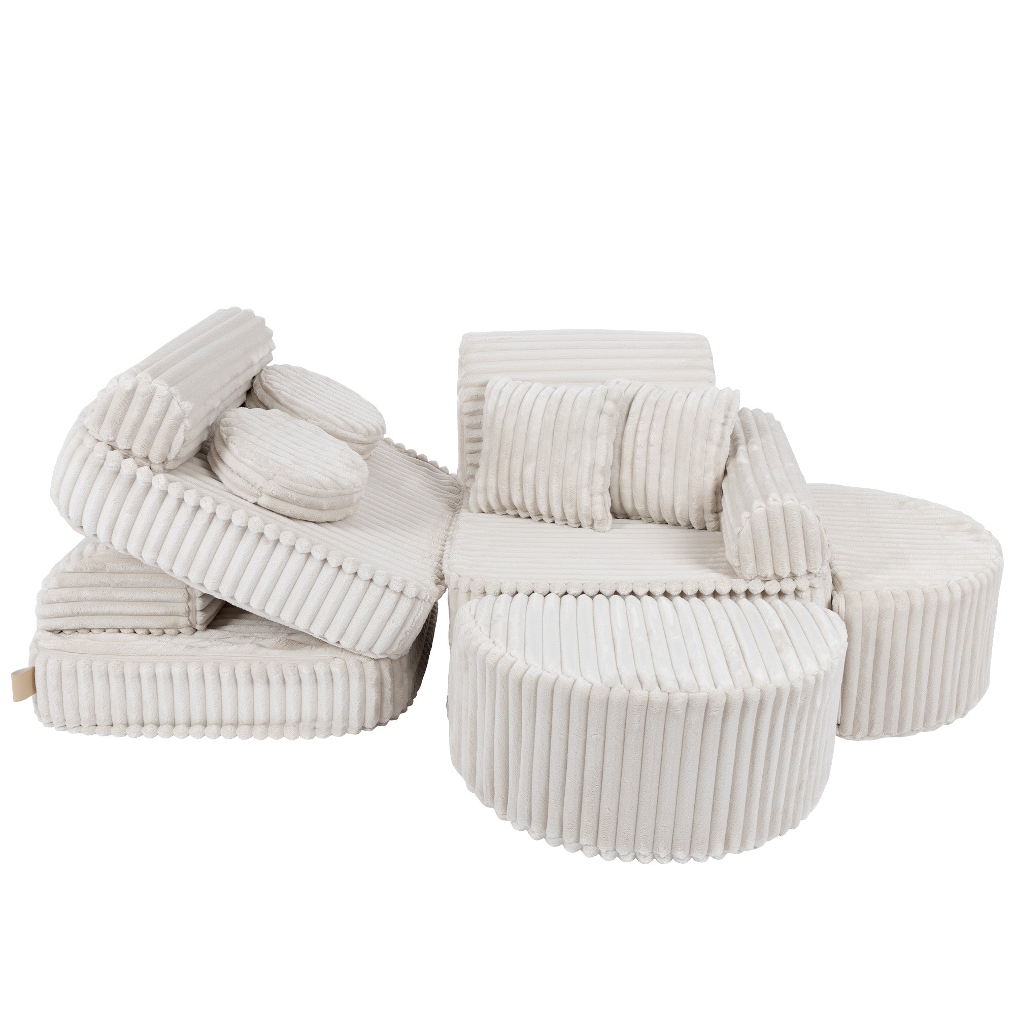 Meowbaby Churros Pocket Sofa Max Cotton Candy White