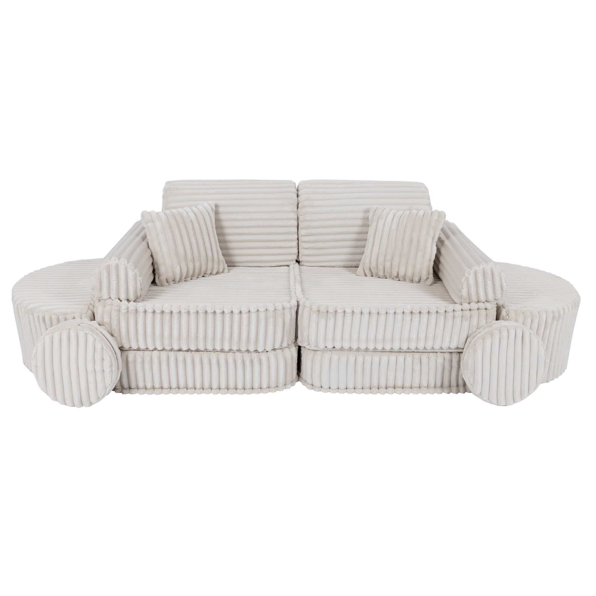 Meowbaby Churros Pocket Sofa Max Cotton Candy White