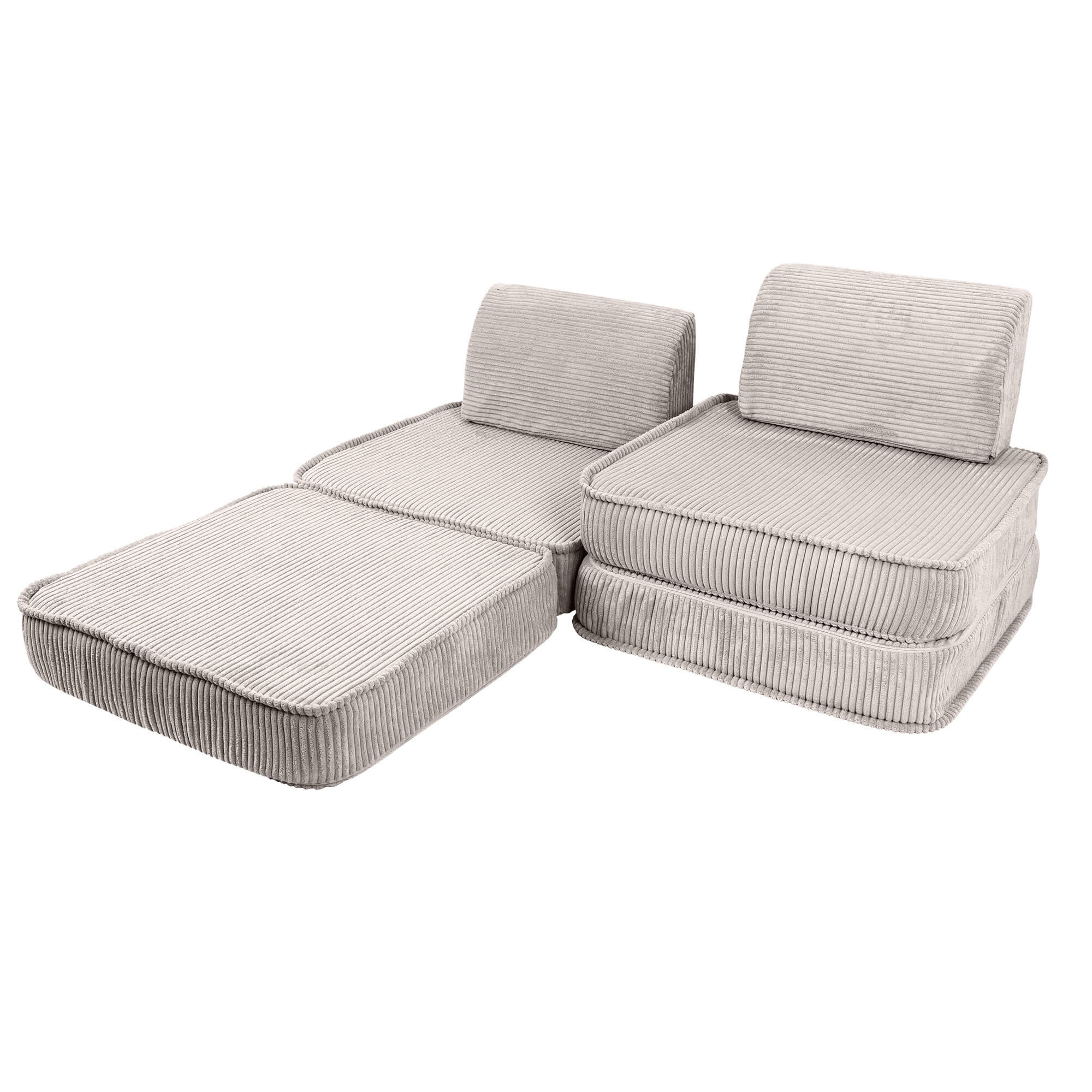 Sofa estetică Basic – Canapea extensibilă modulară pentru copii | 4 piese