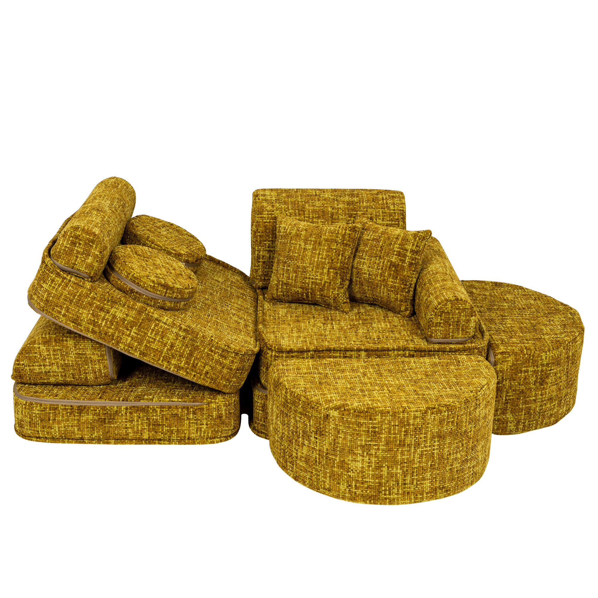 Meowbaby Tangle Pocket Sofa Max Honey Mustard