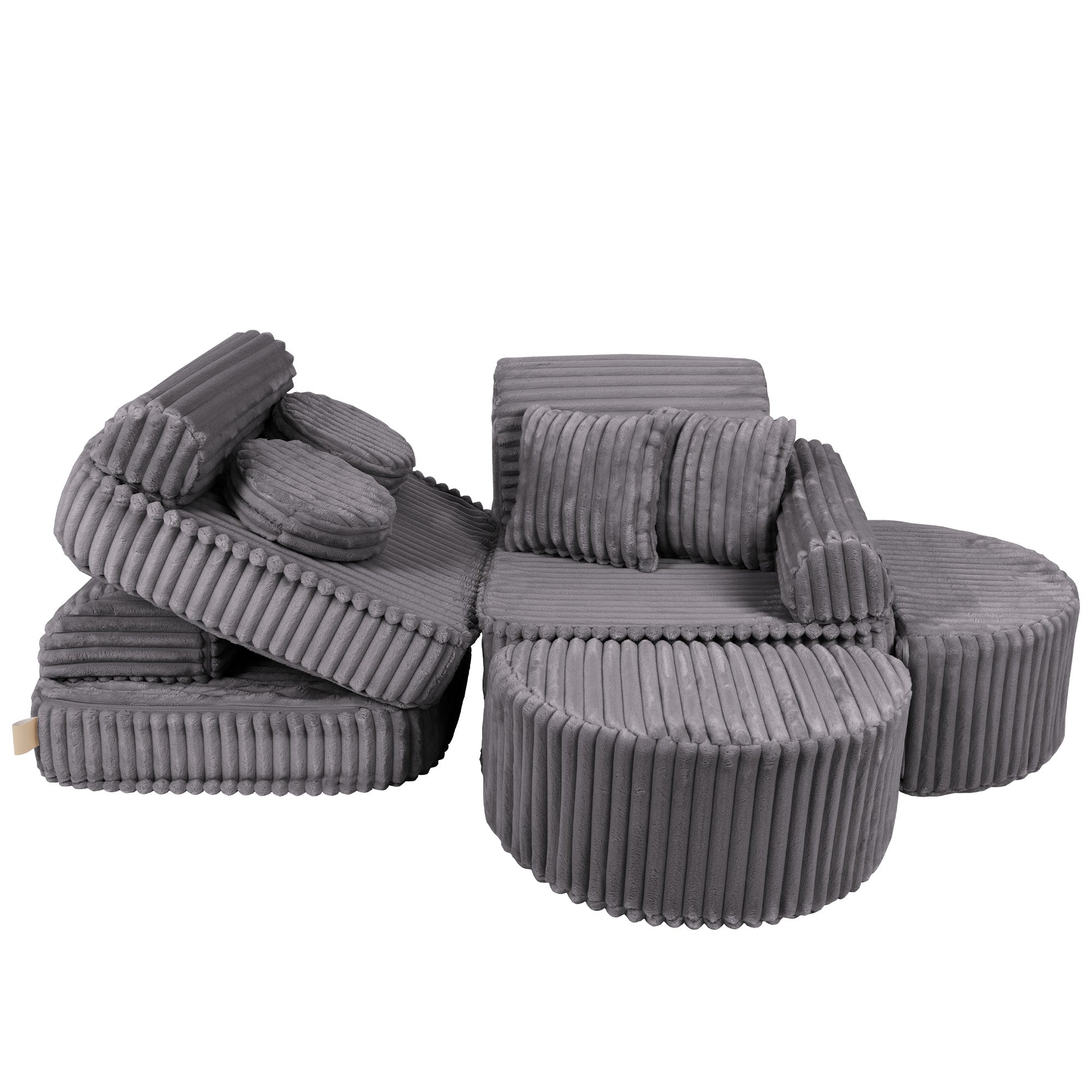 Meowbaby Churros Pocket Sofa Max Jurassic Grey