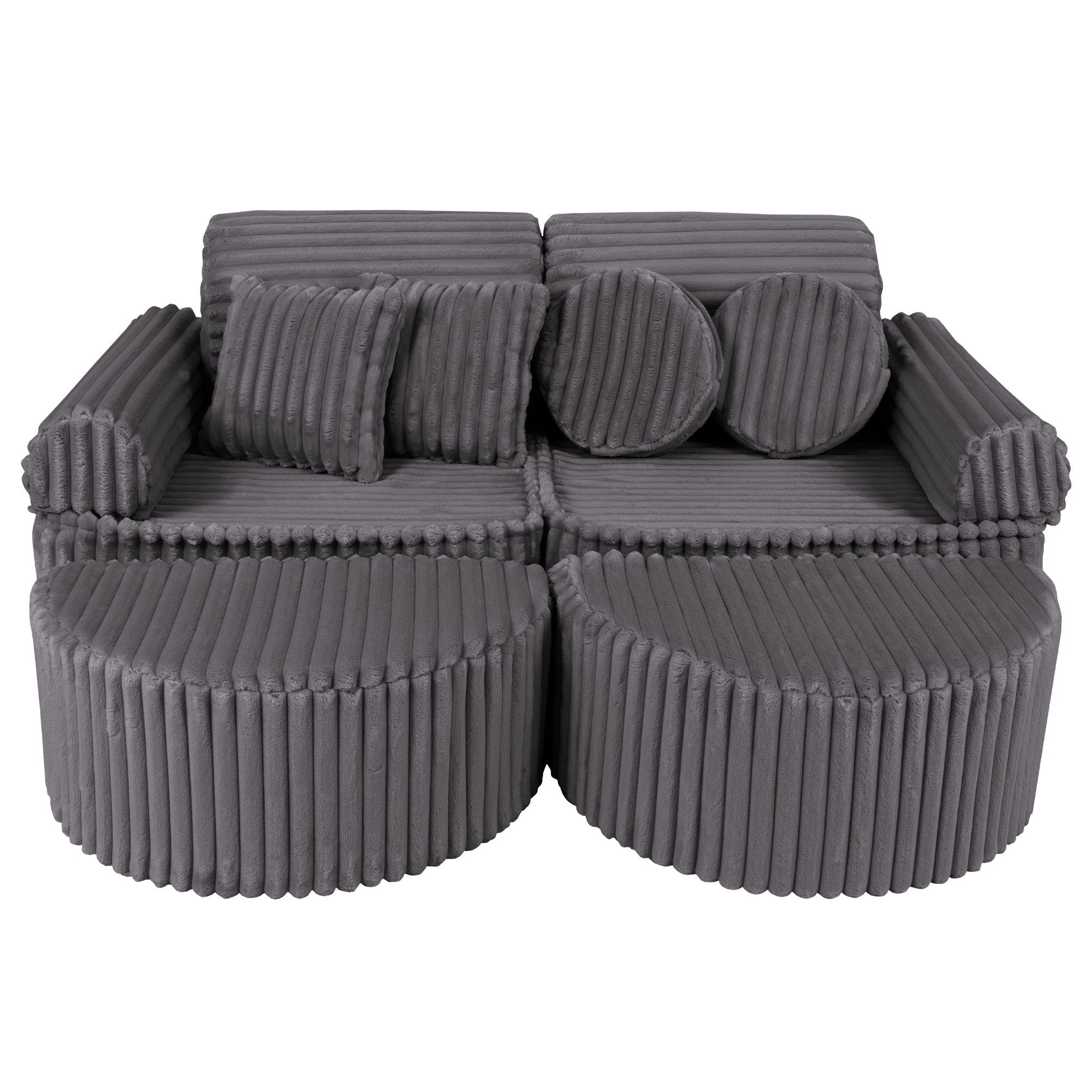 Meowbaby Churros Pocket Sofa Max Jurassic Grey