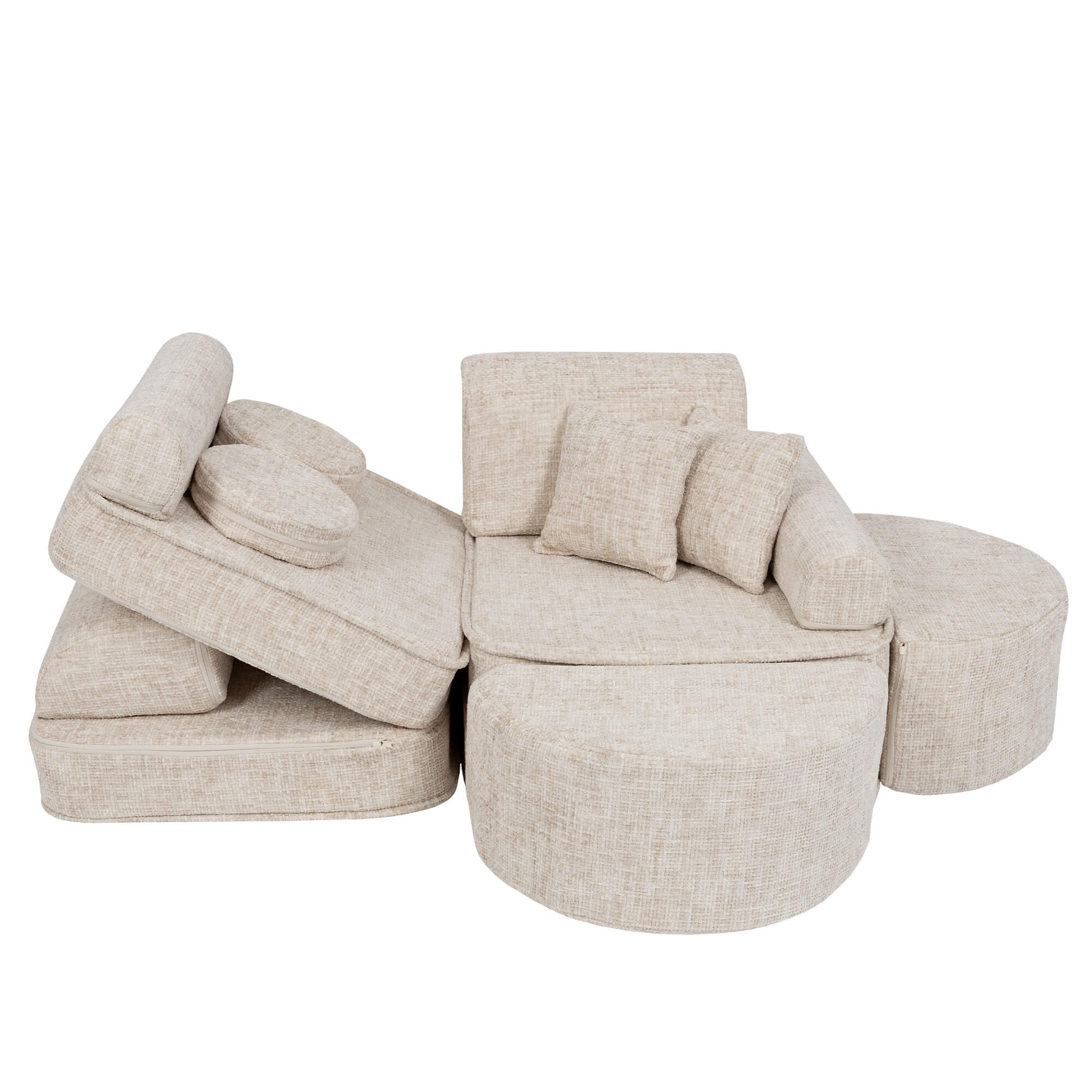 Meowbaby Tangle Pocket Sofa Max Marshmallow Beige