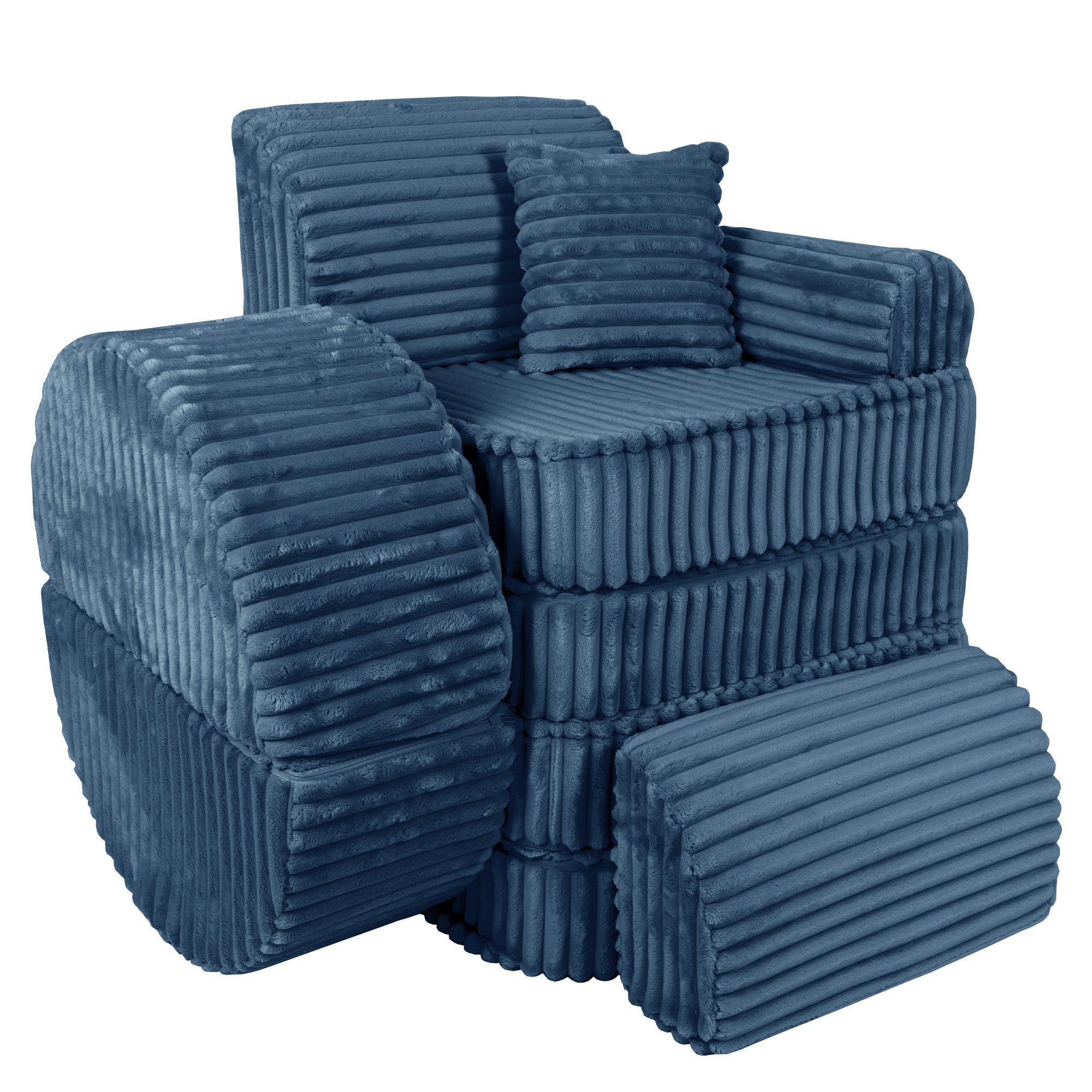 Meowbaby Churros Pocket Sofa Max Midnight Blue
