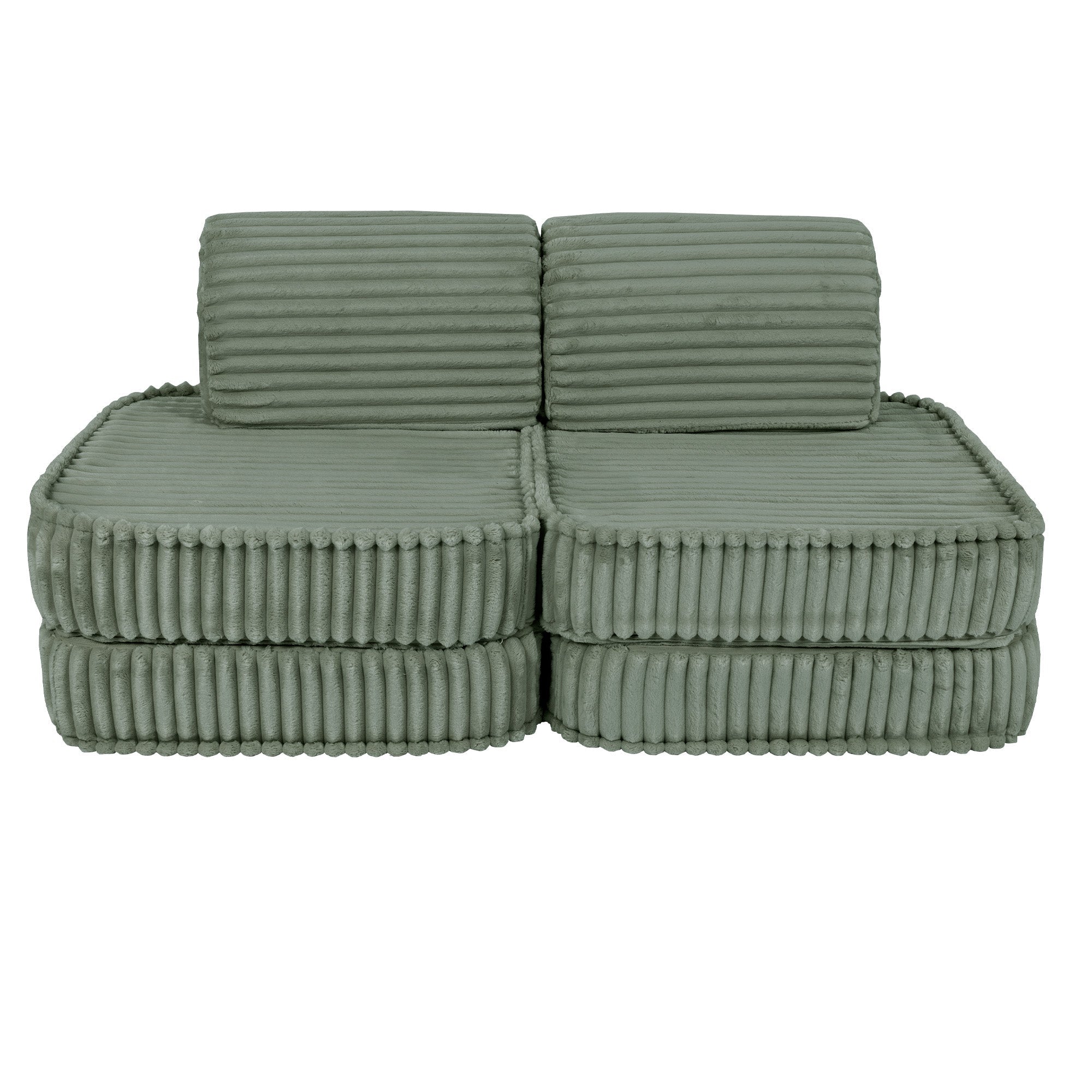 Meowbaby Churros Pocket Sofa Basic Olive Sage Green