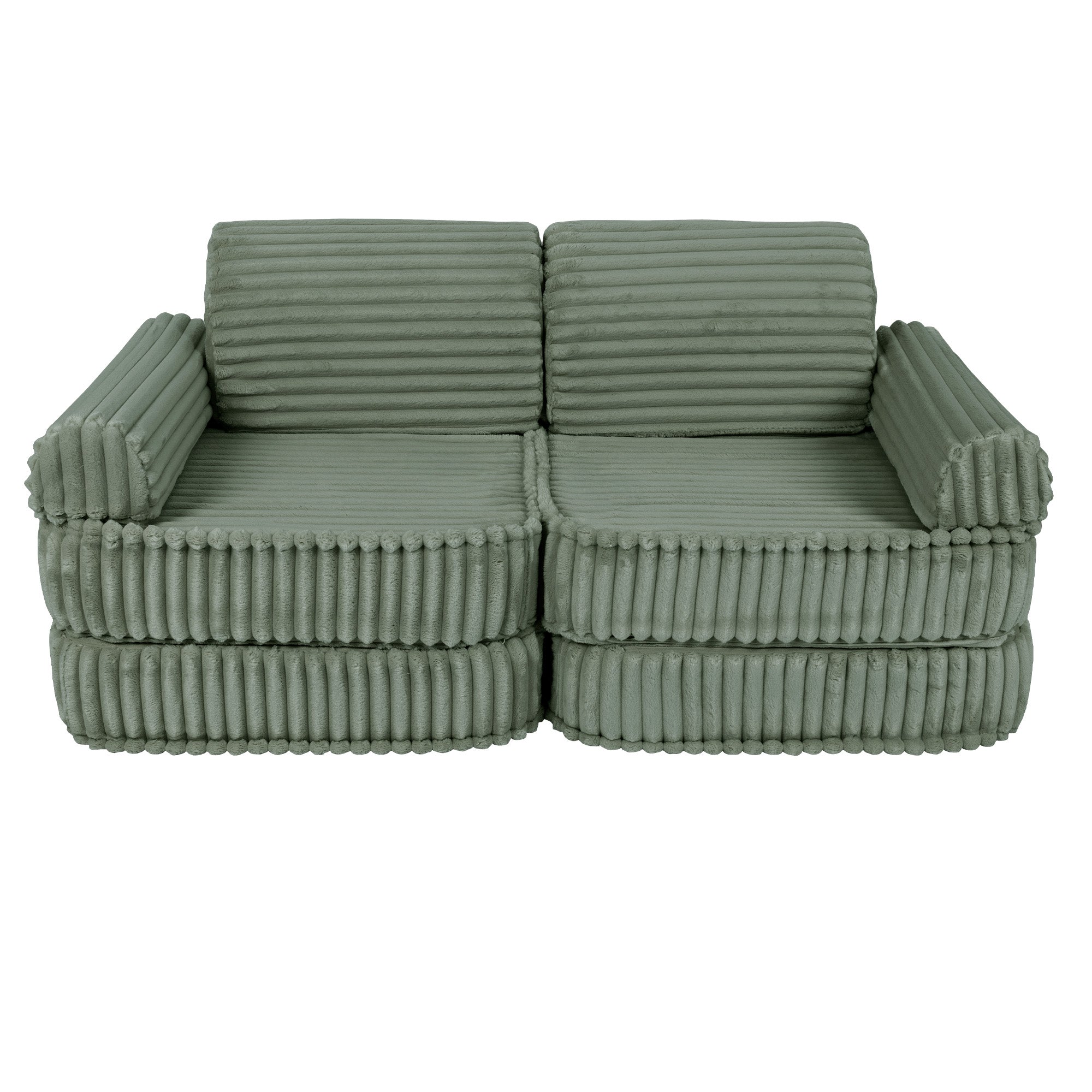 Meowbaby Churros Pocket Sofa Plus Olive Sage Green