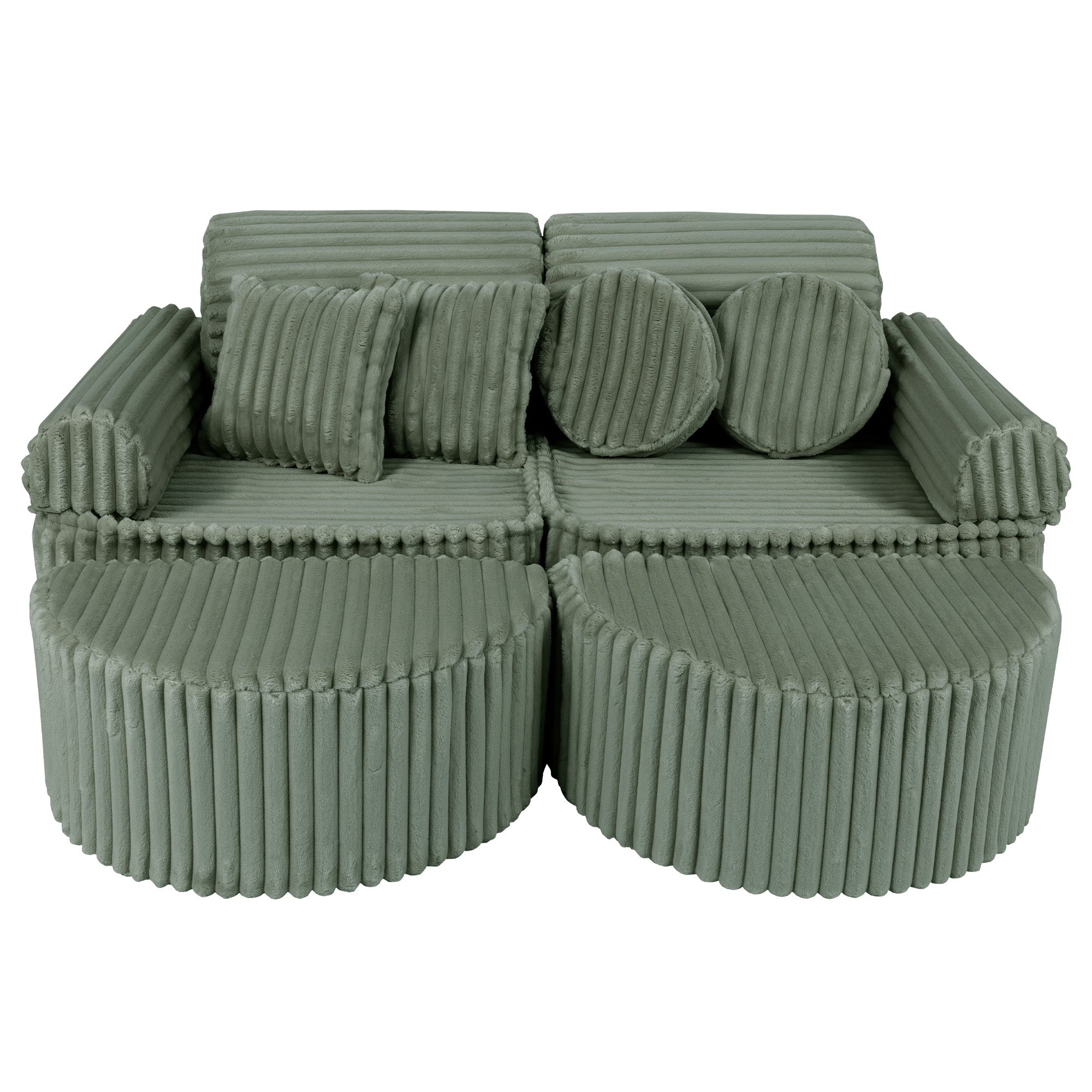 Meowbaby Churros Pocket Sofa Max Olive Sage Green