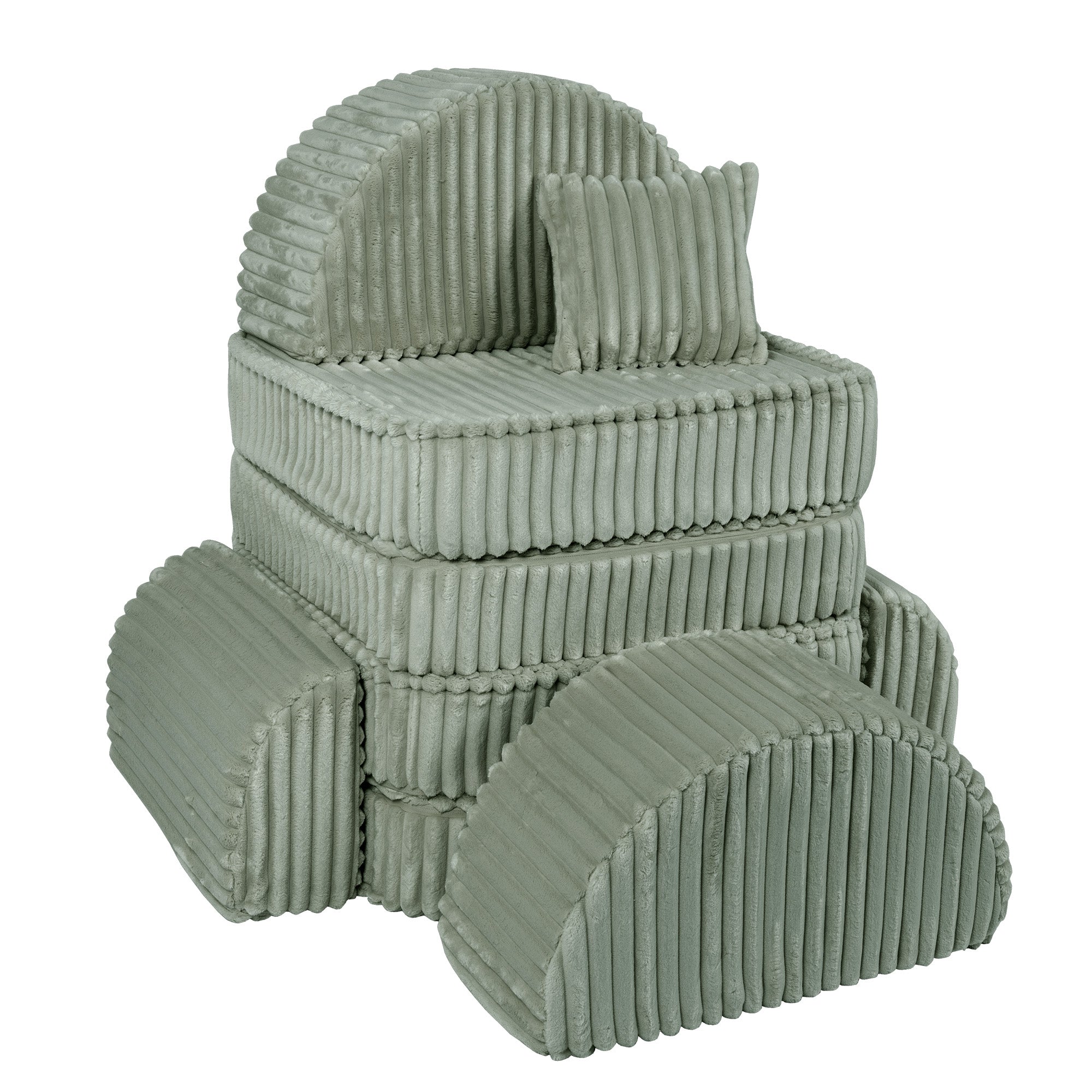 Meowbaby Churros Pocket Sofa Max Olive Sage Green