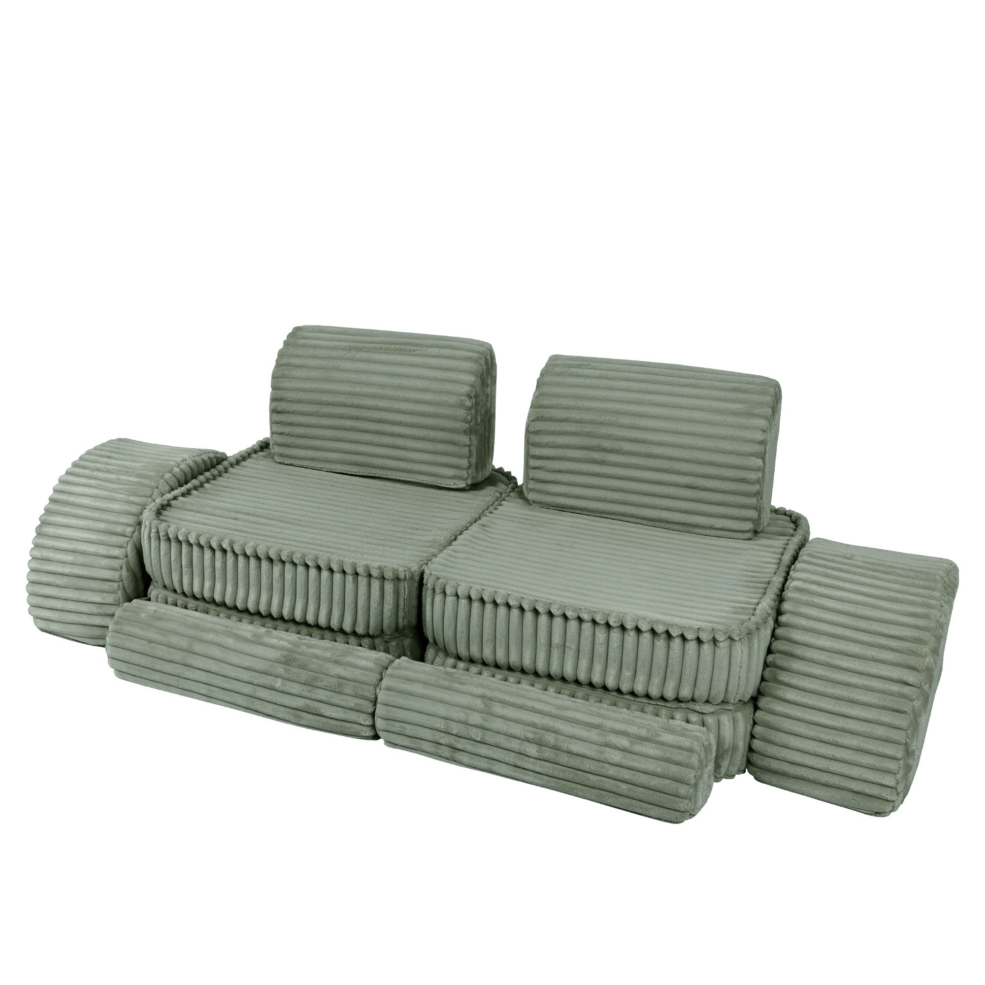 Meowbaby Churros Pocket Sofa Max Olive Sage Green