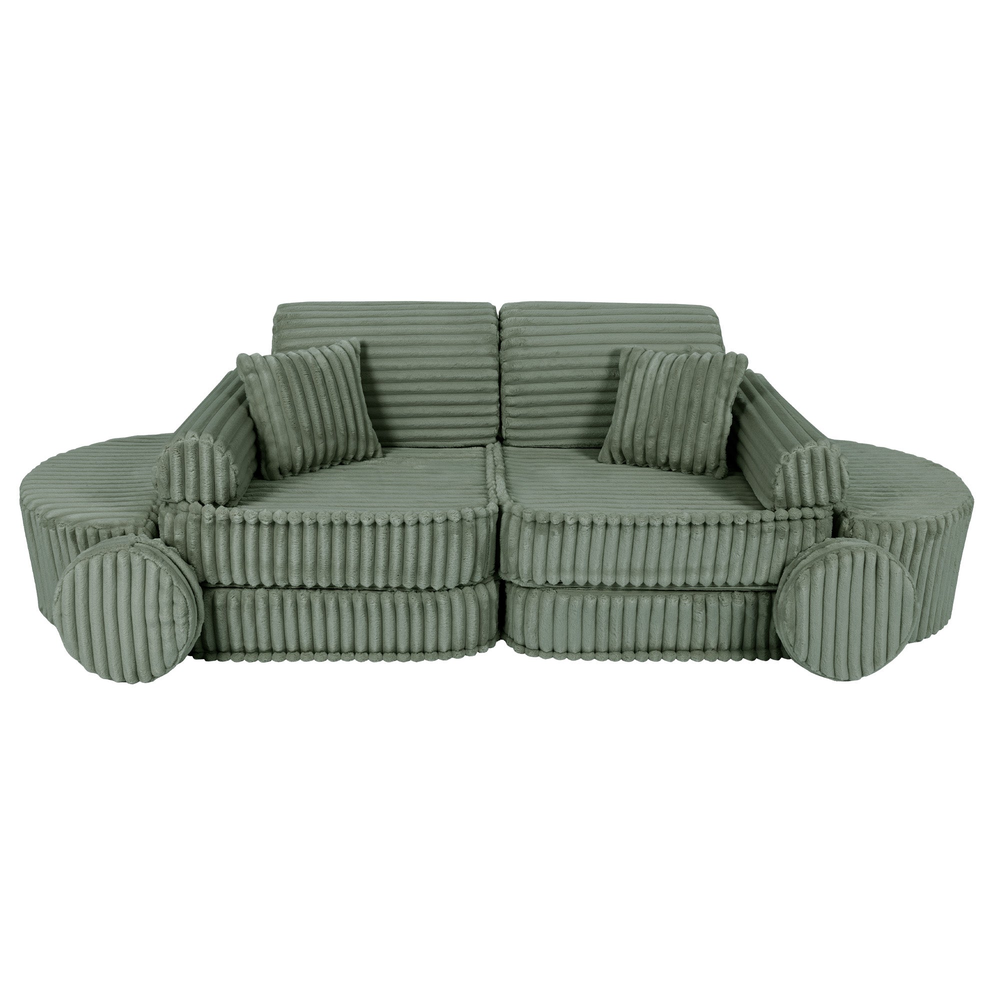 Meowbaby Churros Pocket Sofa Max Olive Sage Green